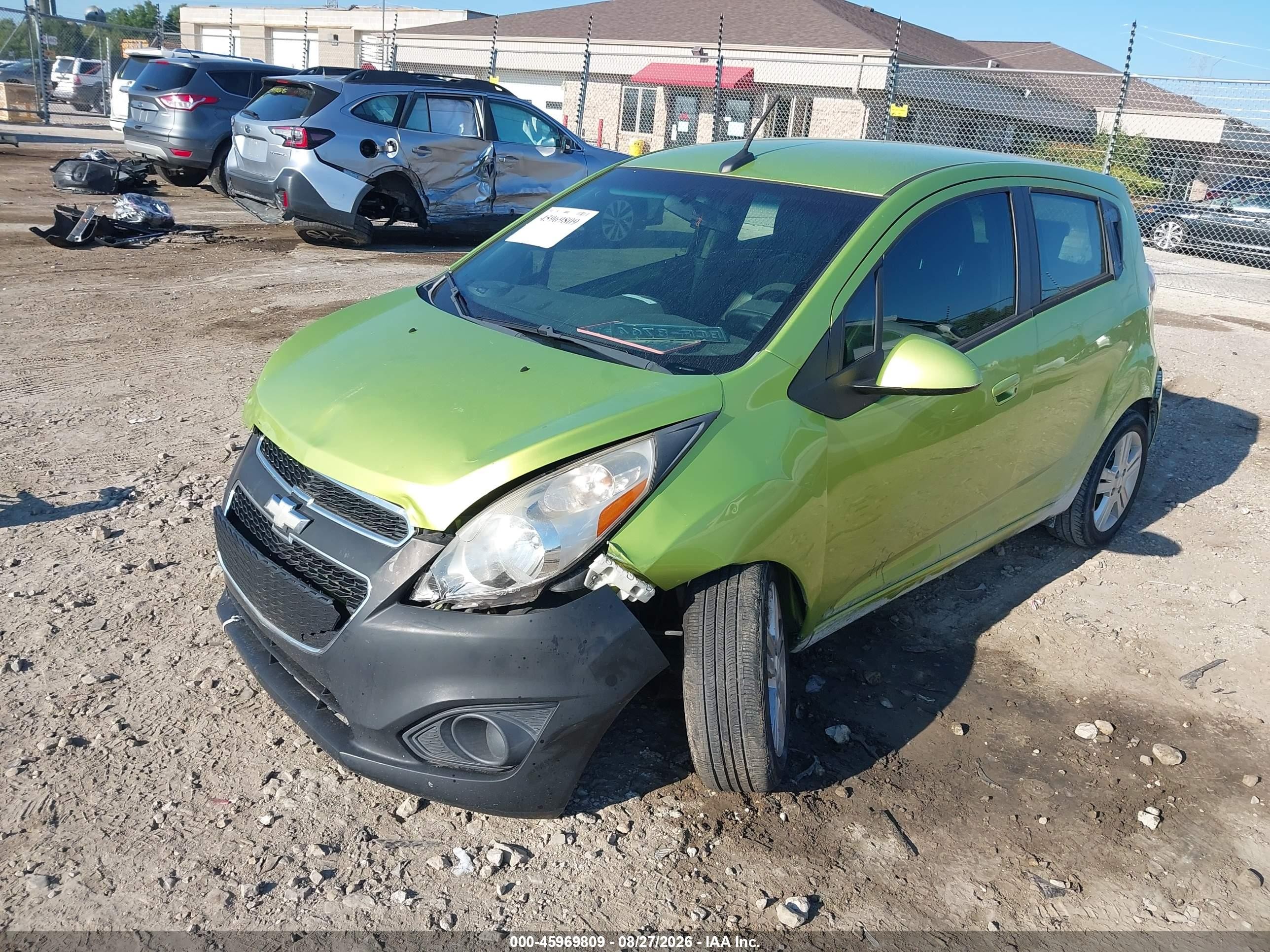 2013 Chevrolet Spark Ls Auto Green vin: KL8CB6S95DC501176