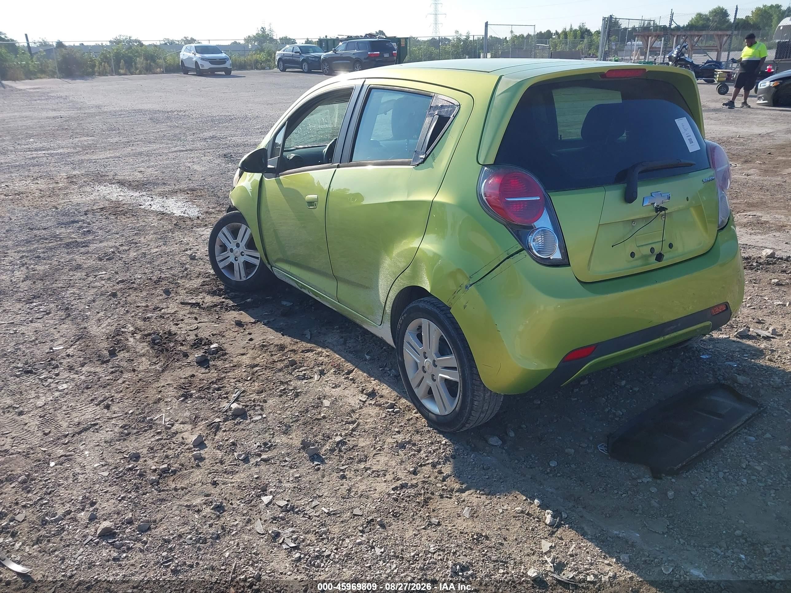 2013 Chevrolet Spark Ls Auto Green vin: KL8CB6S95DC501176
