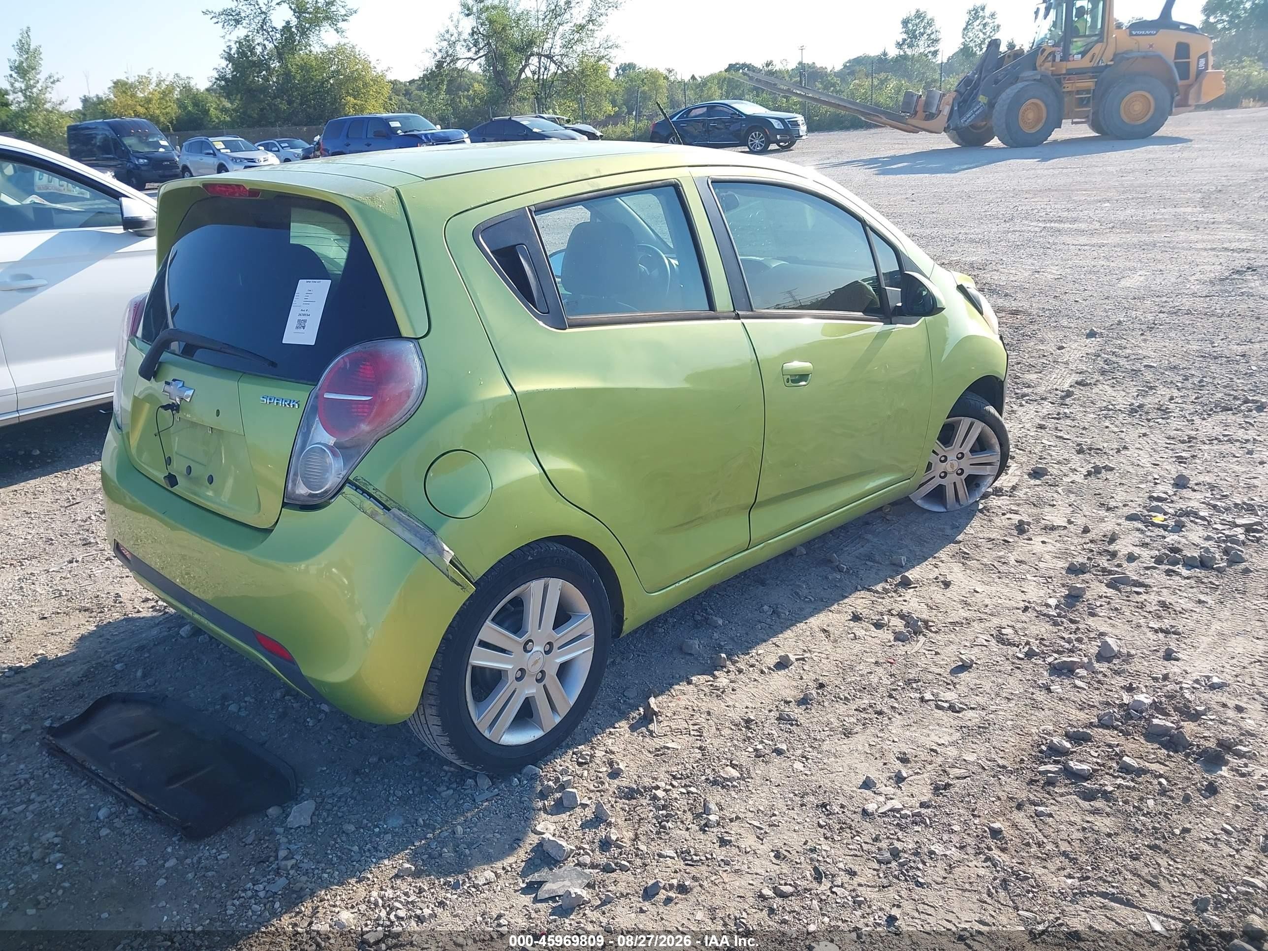 2013 Chevrolet Spark Ls Auto Green vin: KL8CB6S95DC501176