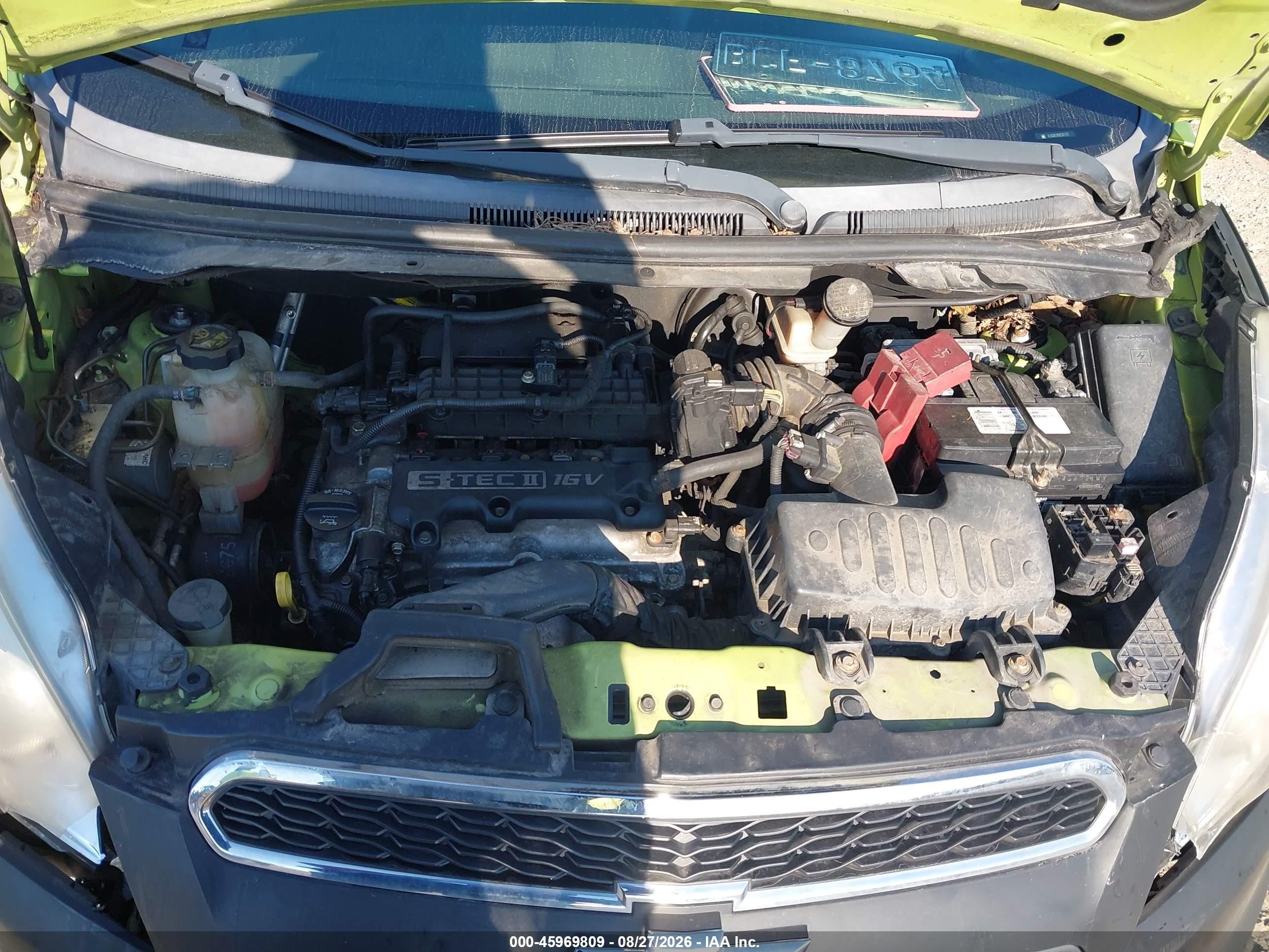 2013 Chevrolet Spark Ls Auto Green vin: KL8CB6S95DC501176
