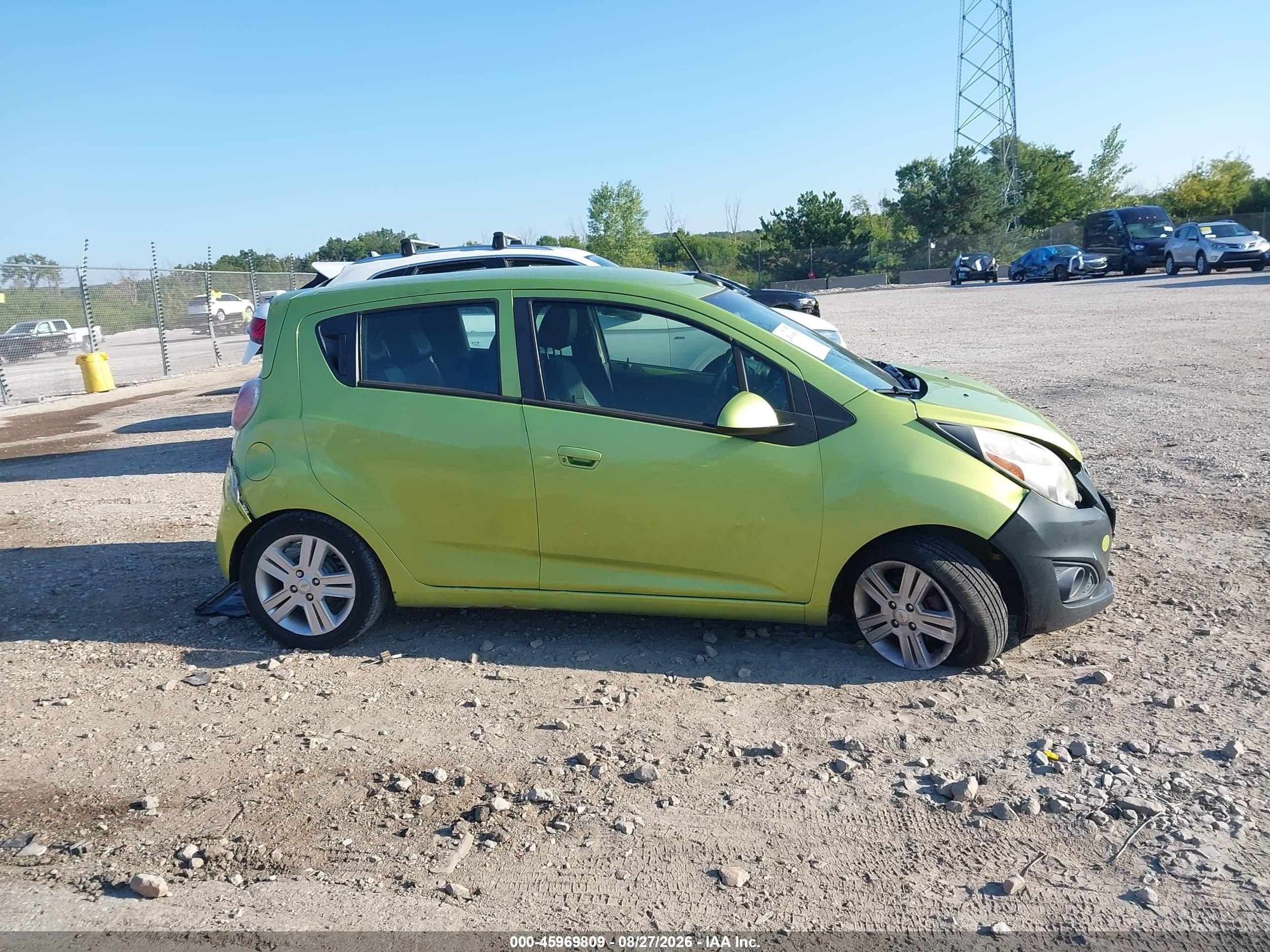 2013 Chevrolet Spark Ls Auto Green vin: KL8CB6S95DC501176
