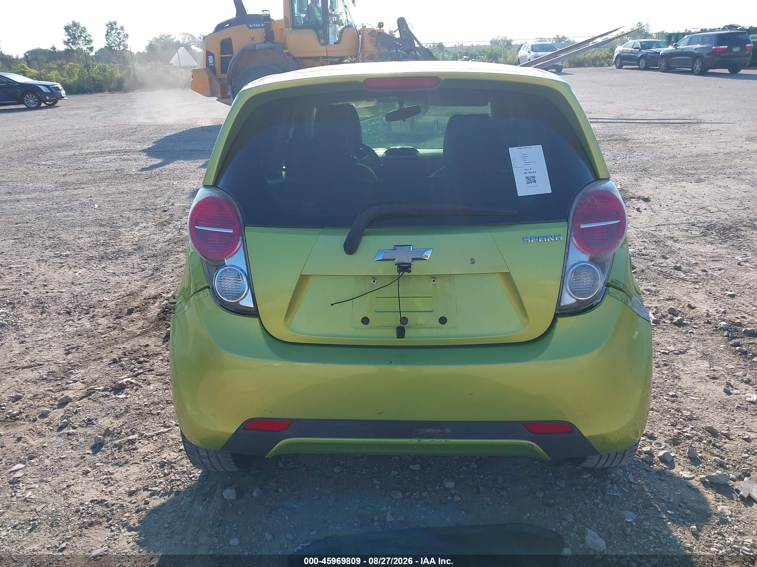 2013 Chevrolet Spark Ls Auto Green vin: KL8CB6S95DC501176