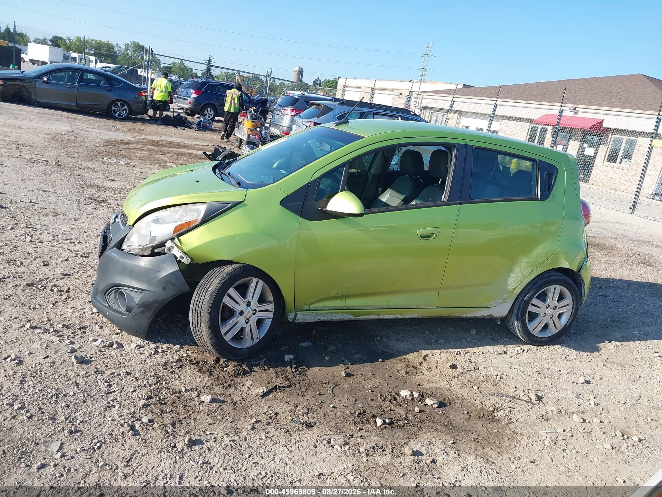 2013 Chevrolet Spark Ls Auto Green vin: KL8CB6S95DC501176