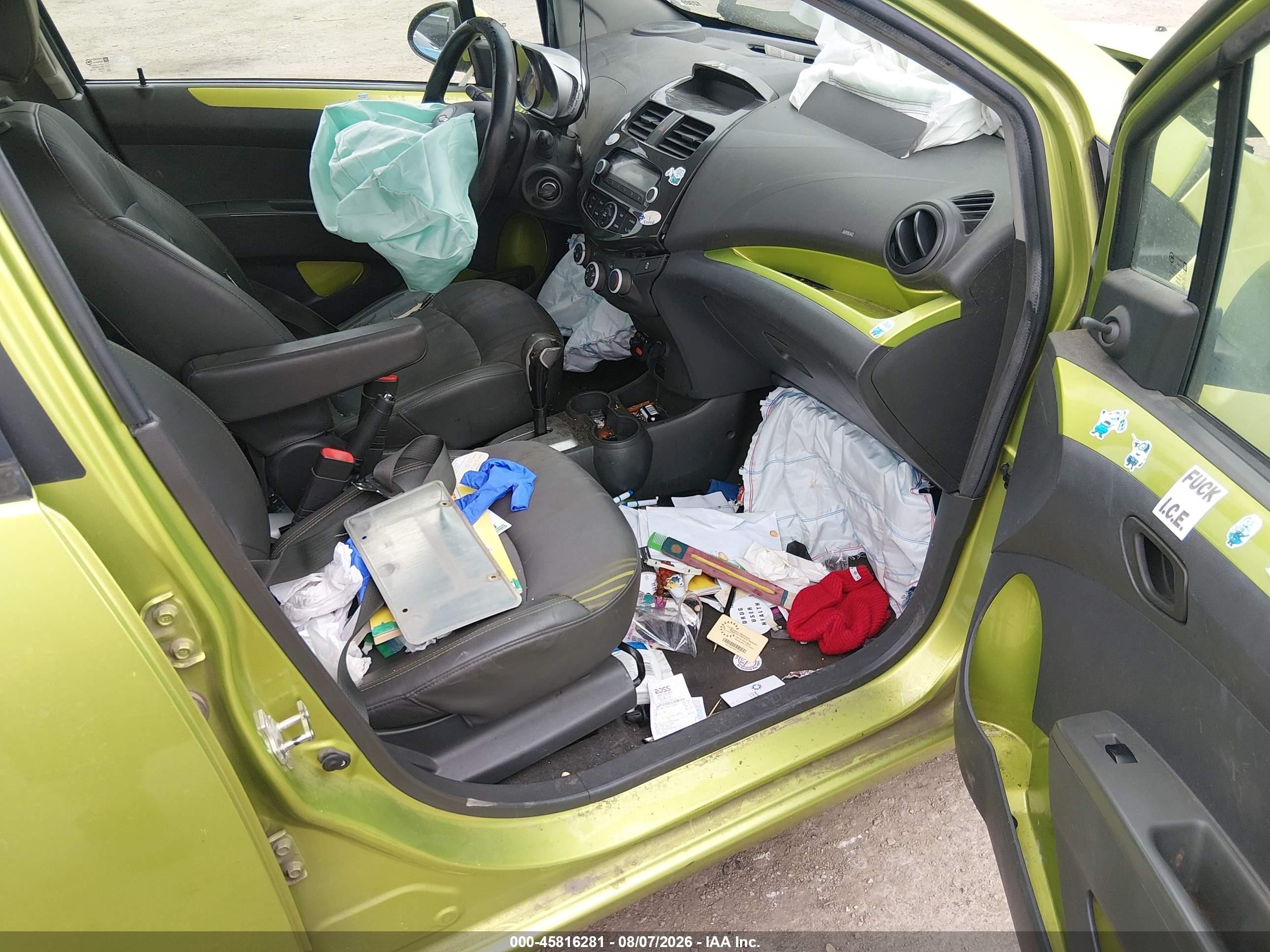 2013 Chevrolet Spark Ls Auto Green vin: KL8CB6S95DC510945