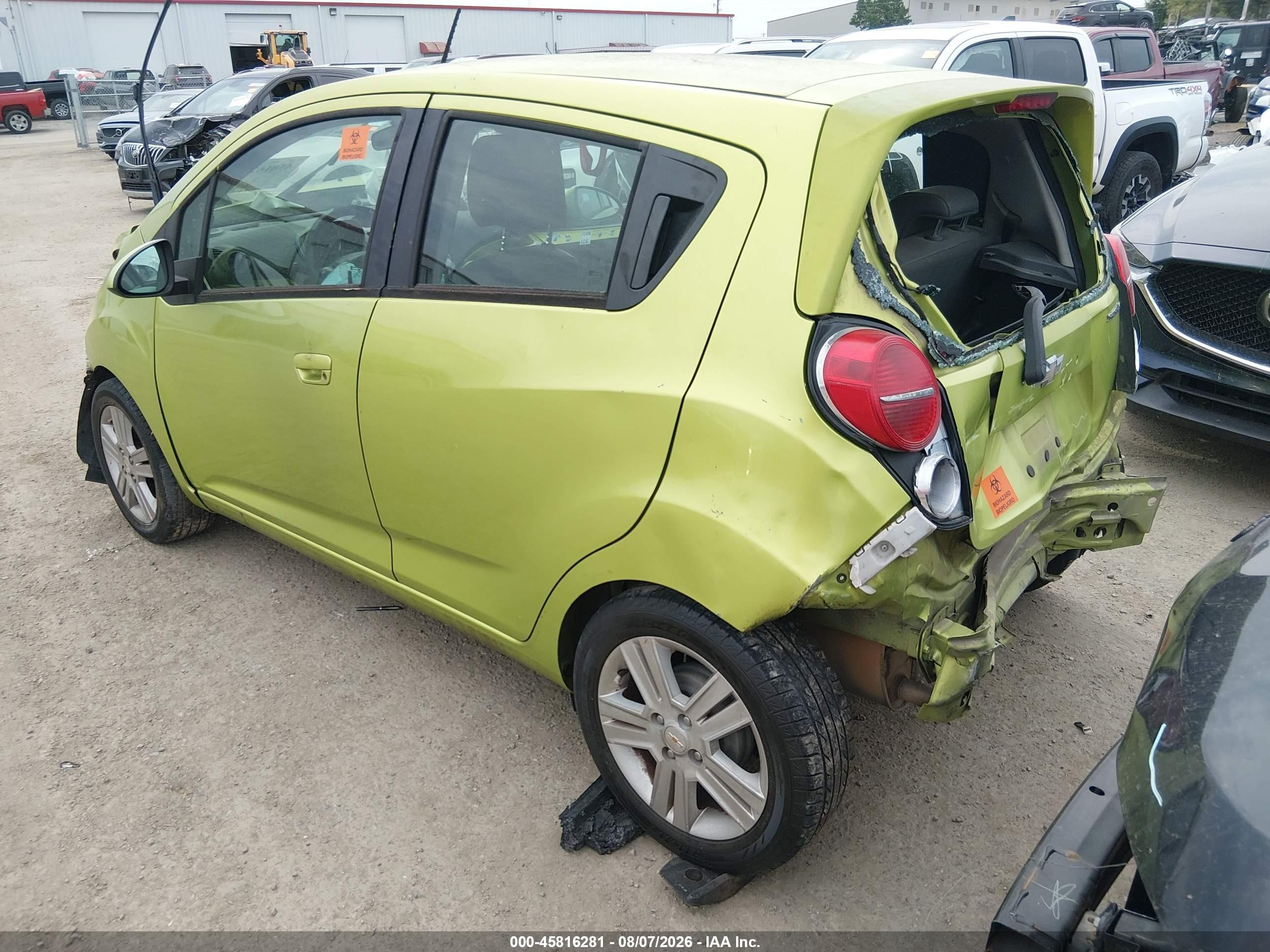 2013 Chevrolet Spark Ls Auto Green vin: KL8CB6S95DC510945