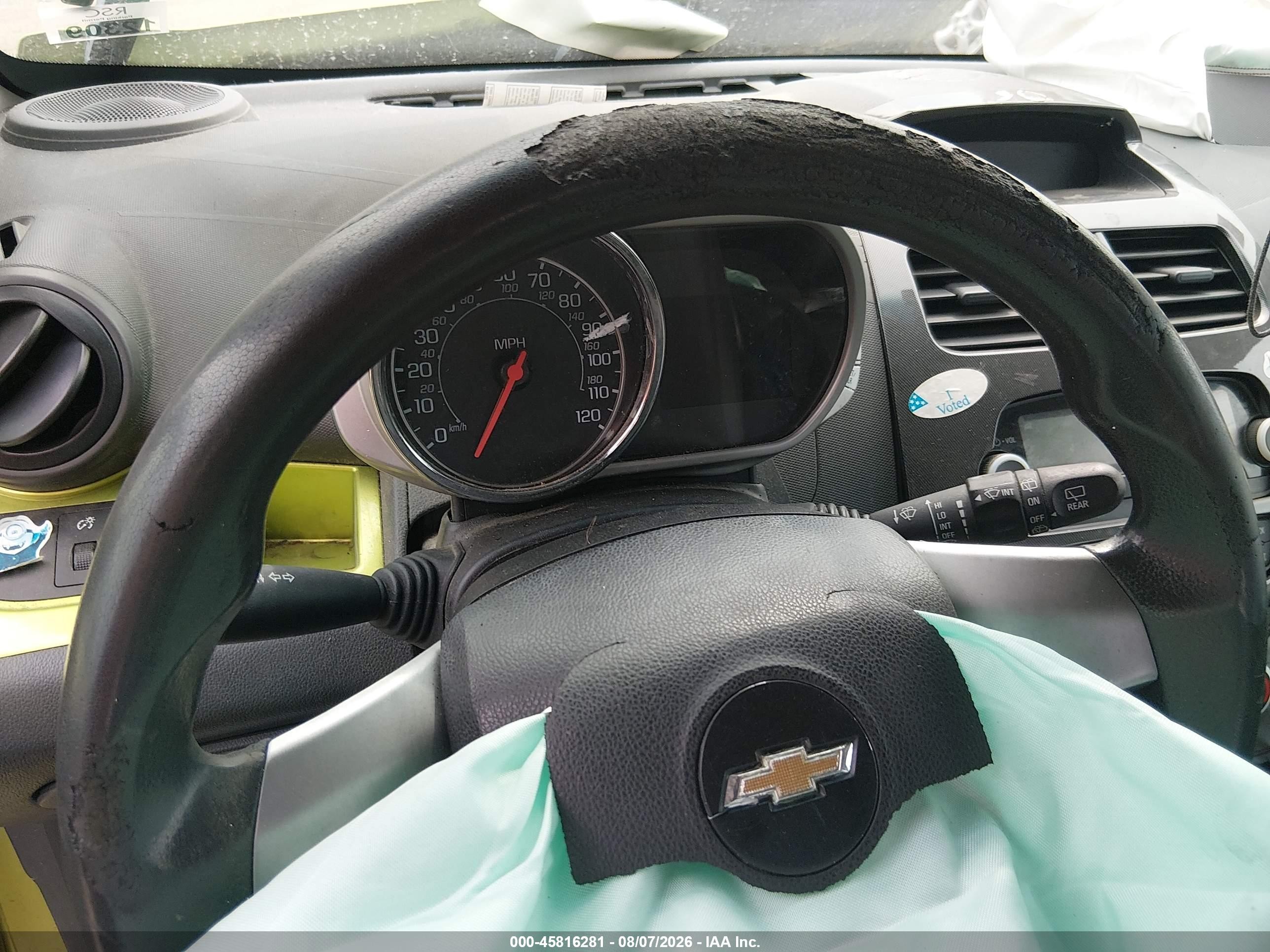 2013 Chevrolet Spark Ls Auto Green vin: KL8CB6S95DC510945