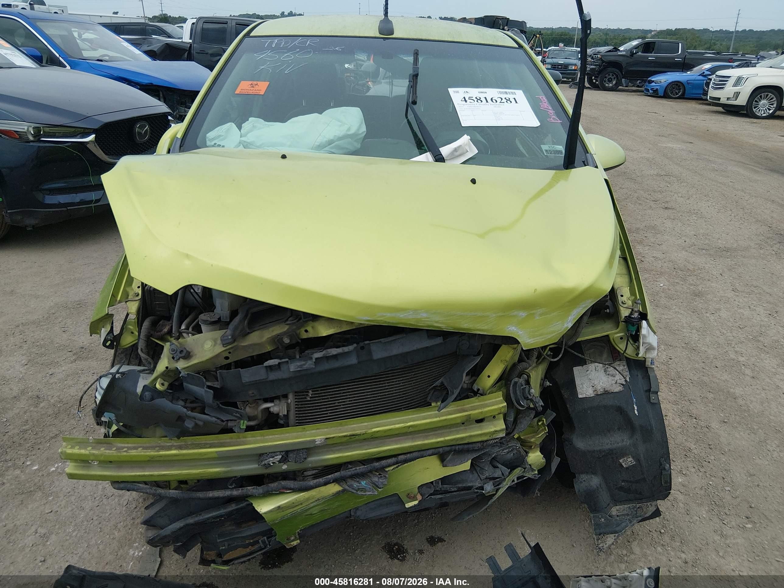 2013 Chevrolet Spark Ls Auto Green vin: KL8CB6S95DC510945