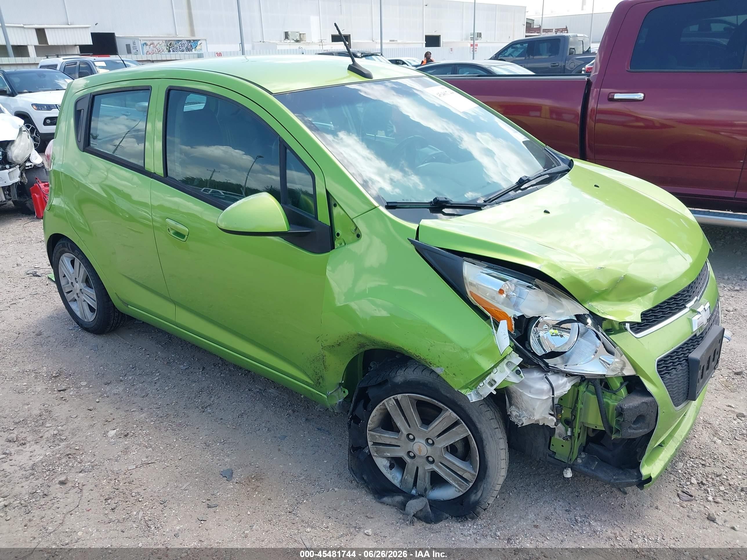 2014 Chevrolet Spark Ls Auto Green vin: KL8CB6S95EC555899