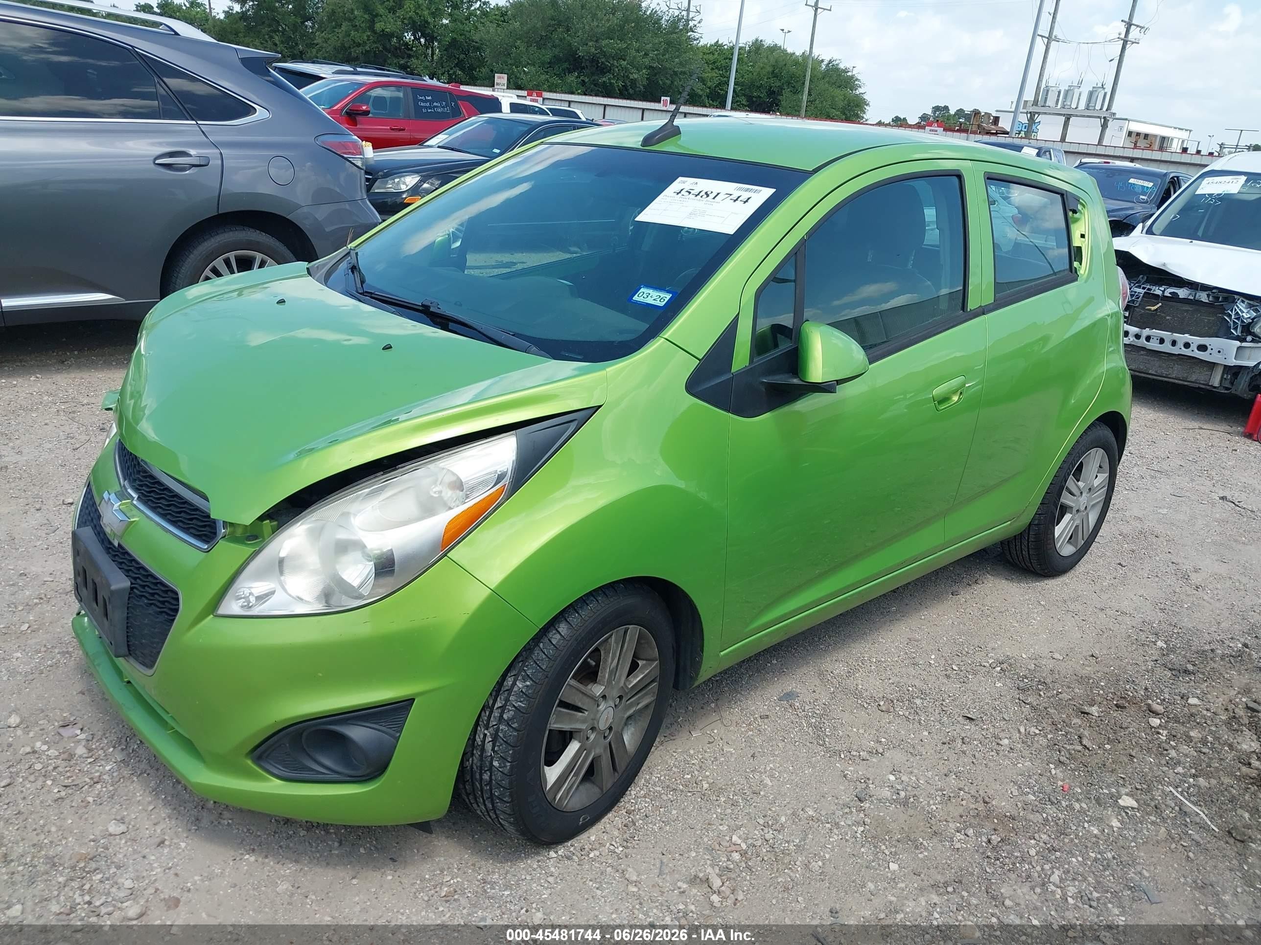 2014 Chevrolet Spark Ls Auto Green vin: KL8CB6S95EC555899