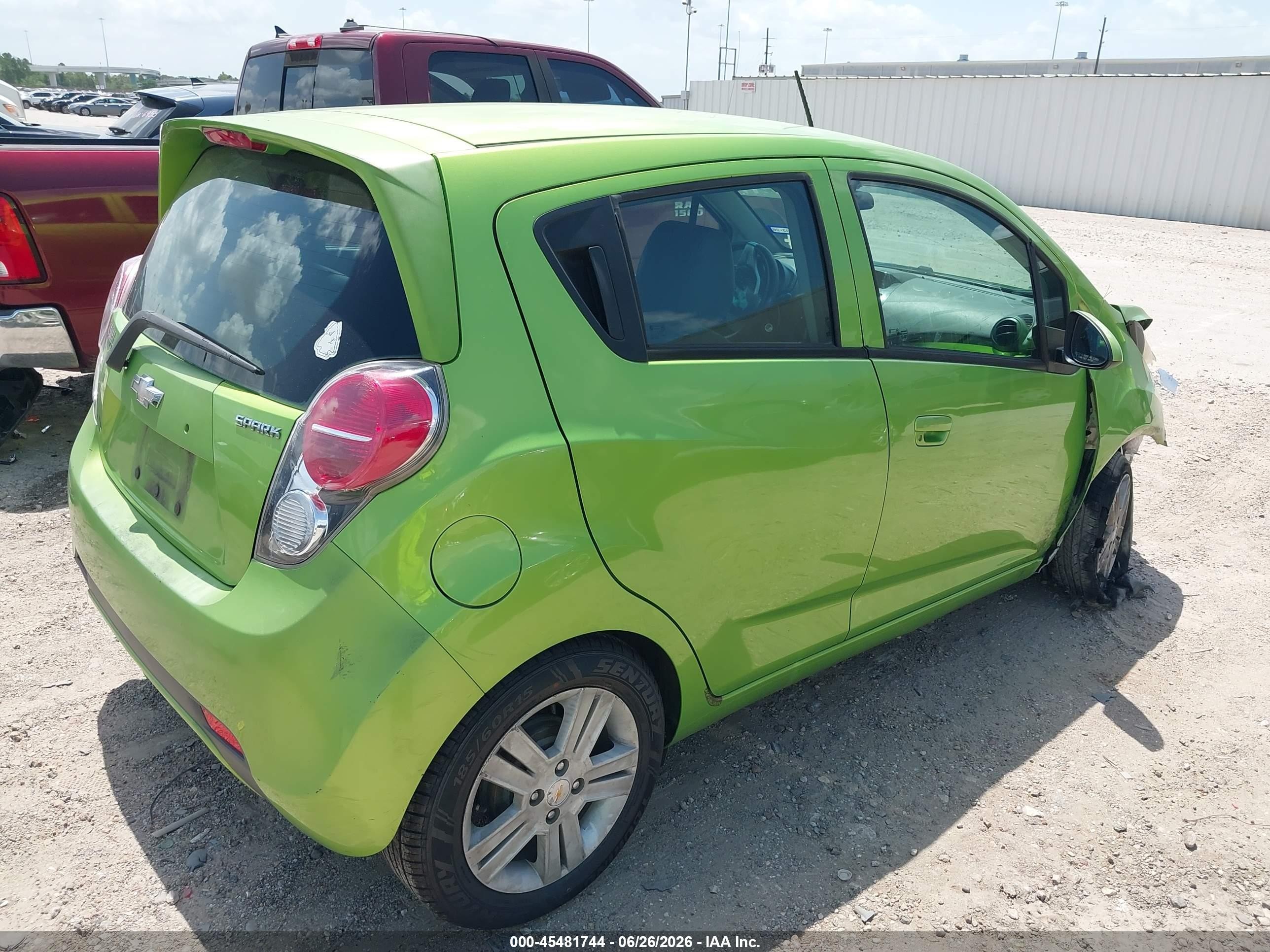 2014 Chevrolet Spark Ls Auto Green vin: KL8CB6S95EC555899