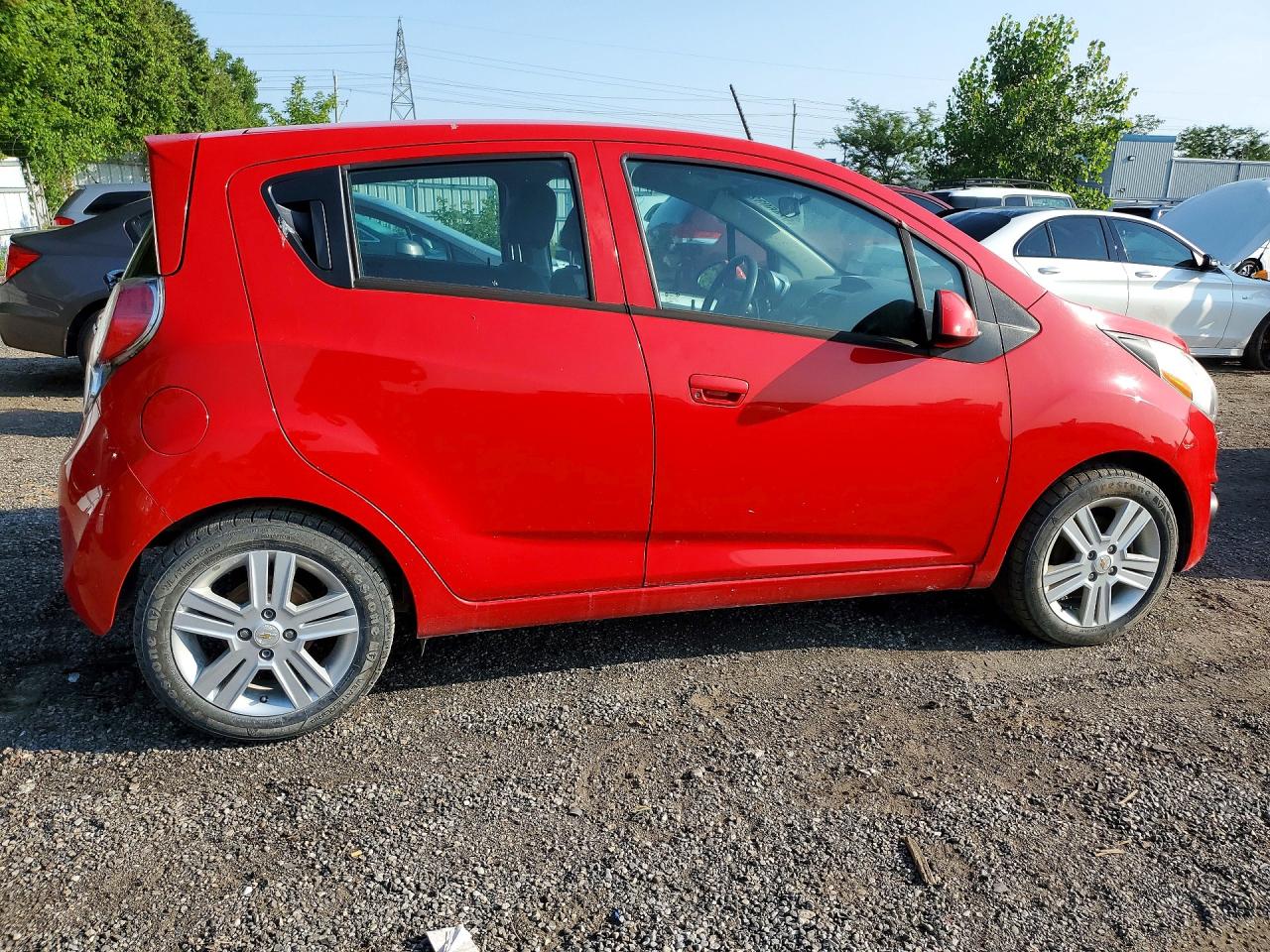 2014 Chevrolet Spark Ls Red vin: KL8CB6S95EC578759