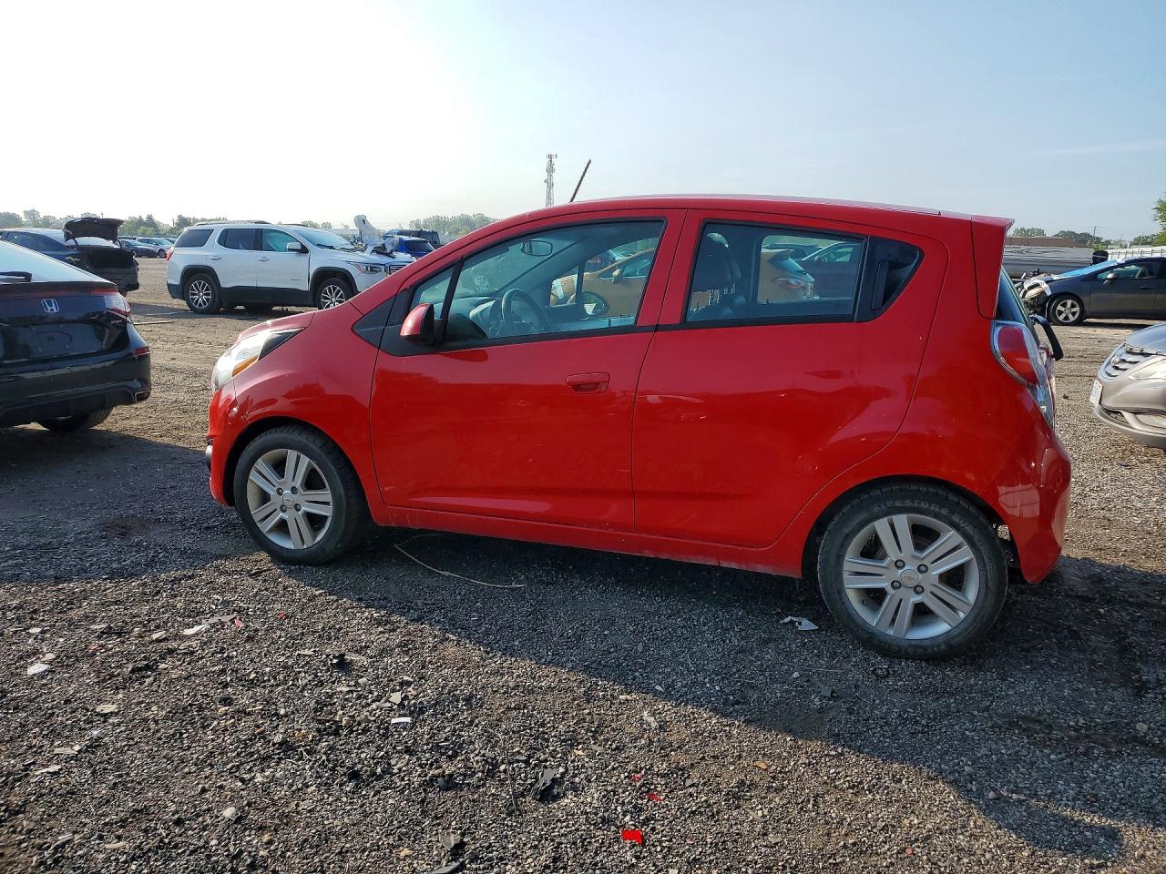 2014 Chevrolet Spark Ls Red vin: KL8CB6S95EC578759