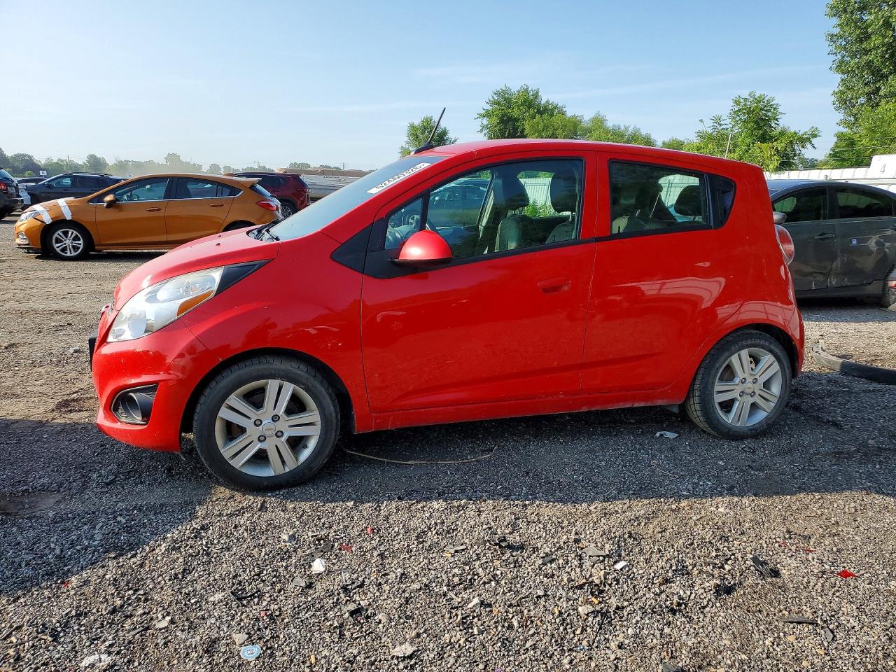 2014 Chevrolet Spark Ls Red vin: KL8CB6S95EC578759