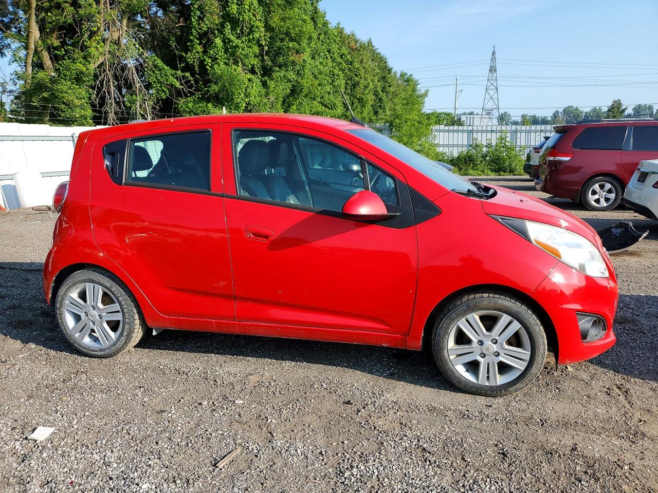 2014 Chevrolet Spark Ls Red vin: KL8CB6S95EC578759