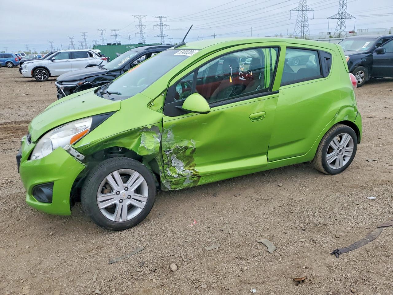 2014 Chevrolet Spark Ls Green vin: KL8CB6S95EC588319