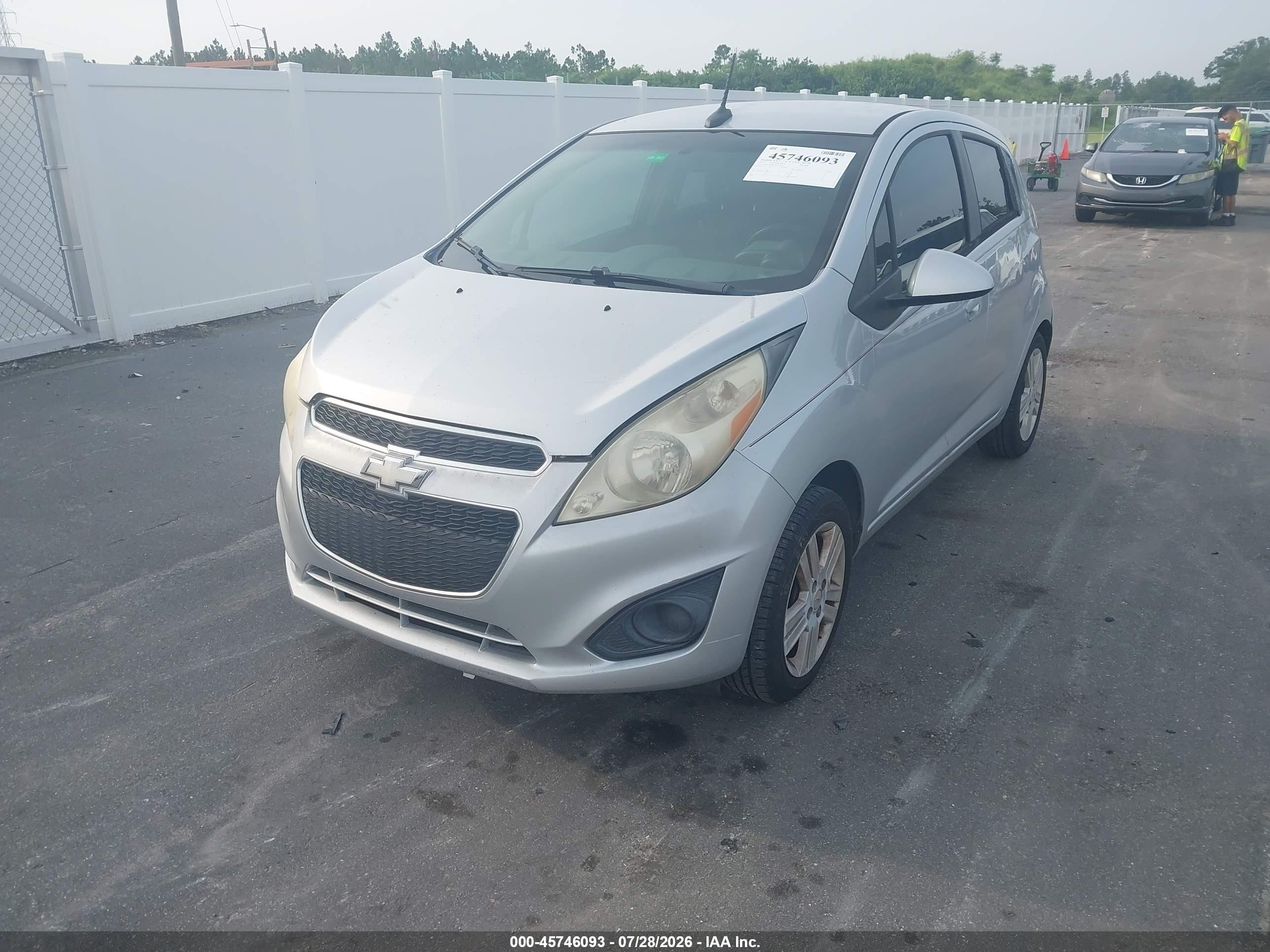 2013 Chevrolet Spark Ls Auto Silver vin: KL8CB6S96DC505558