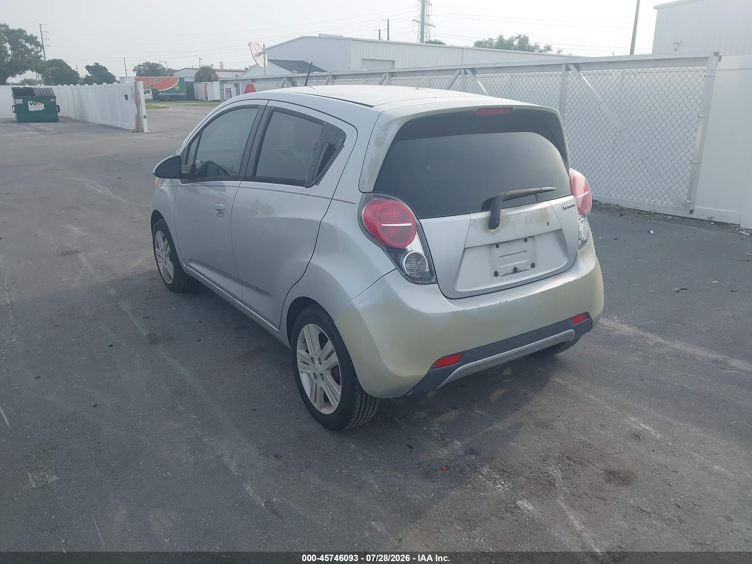 2013 Chevrolet Spark Ls Auto Silver vin: KL8CB6S96DC505558