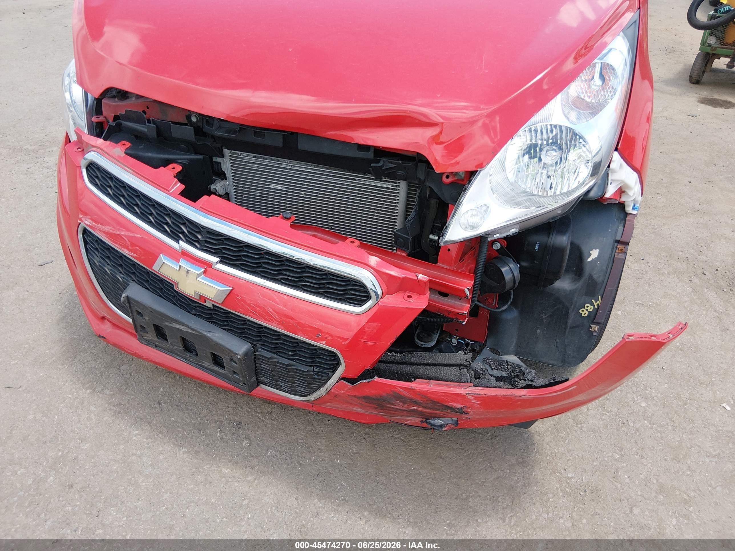 2014 Chevrolet Spark Ls Auto Red vin: KL8CB6S96EC546998