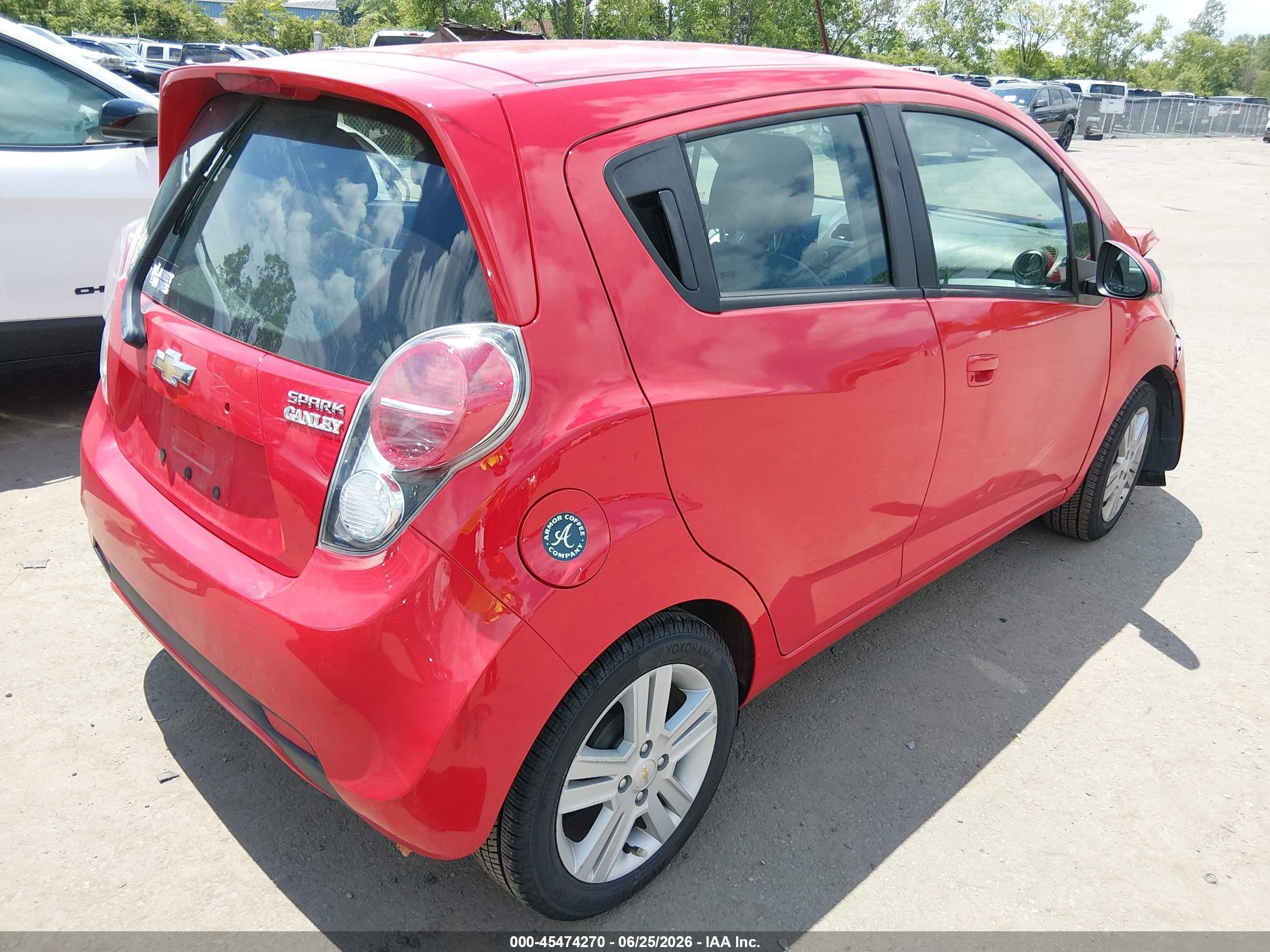 2014 Chevrolet Spark Ls Auto Red vin: KL8CB6S96EC546998