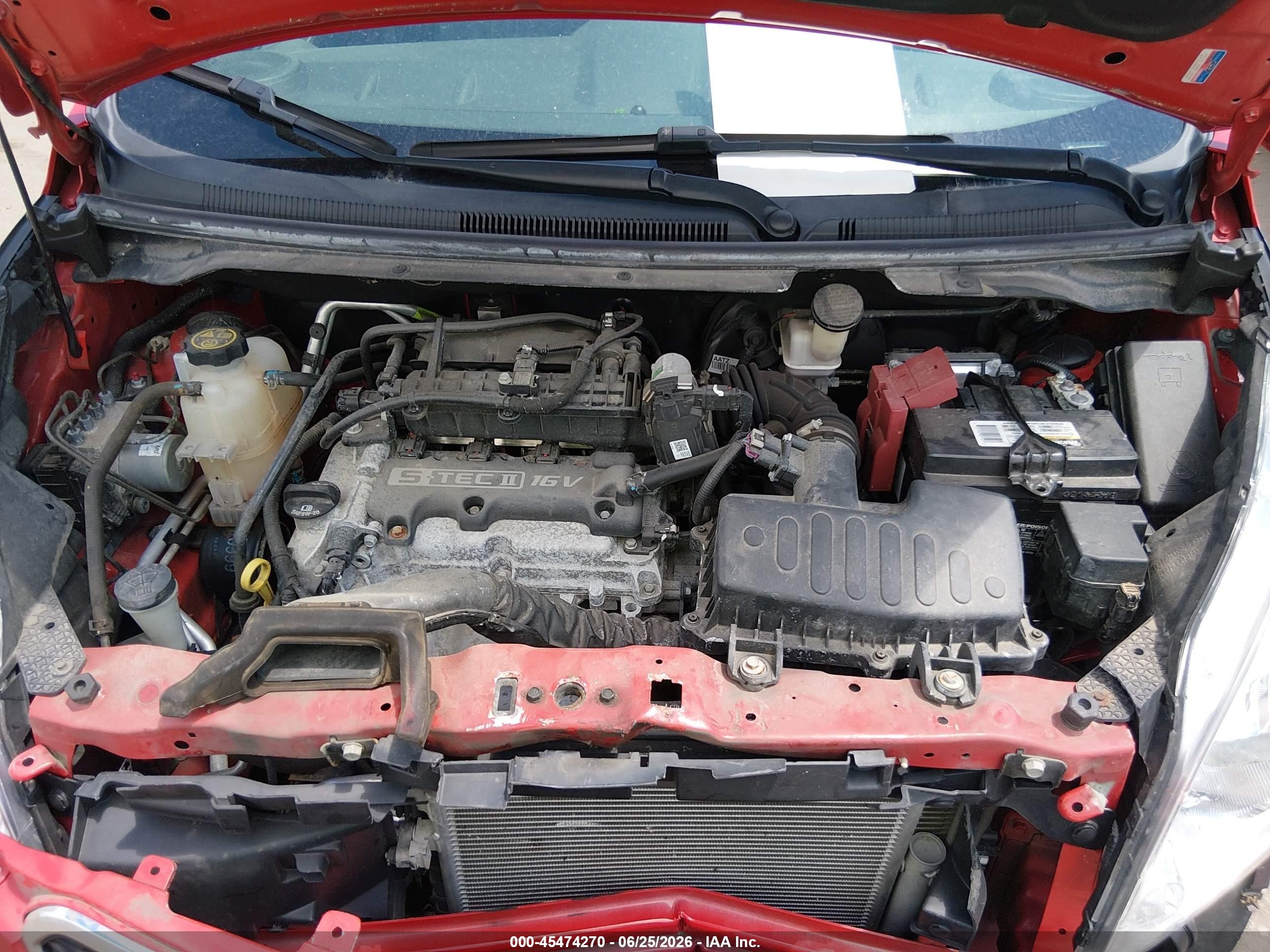 2014 Chevrolet Spark Ls Auto Red vin: KL8CB6S96EC546998