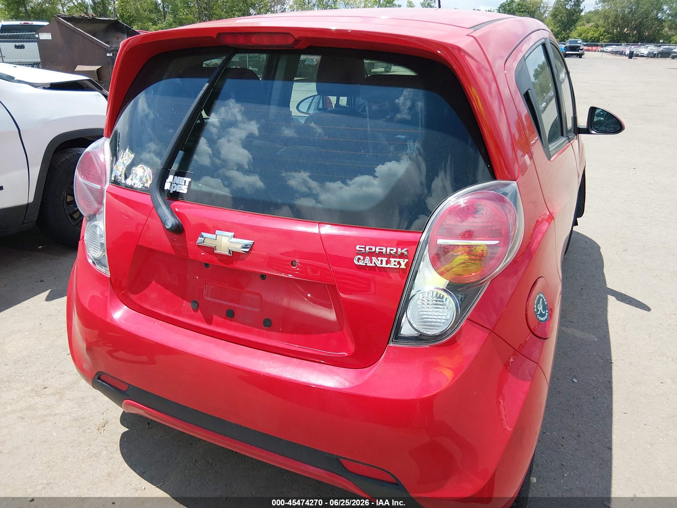 2014 Chevrolet Spark Ls Auto Red vin: KL8CB6S96EC546998