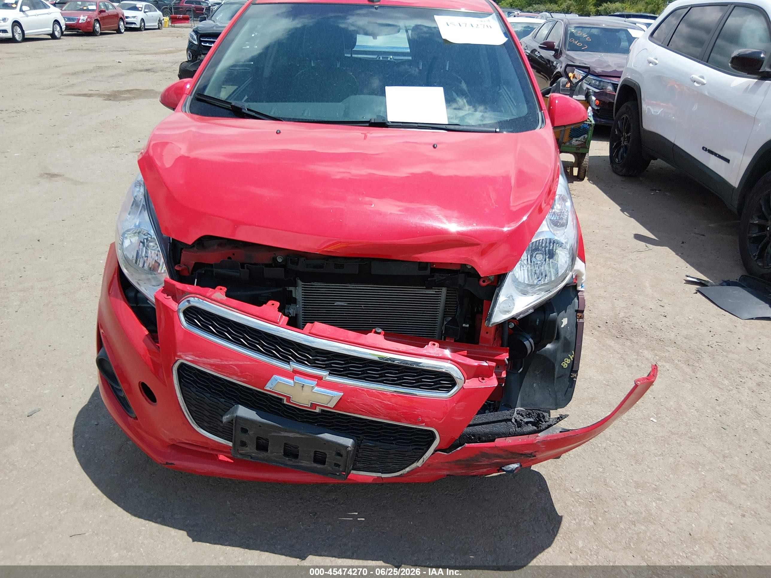 2014 Chevrolet Spark Ls Auto Red vin: KL8CB6S96EC546998