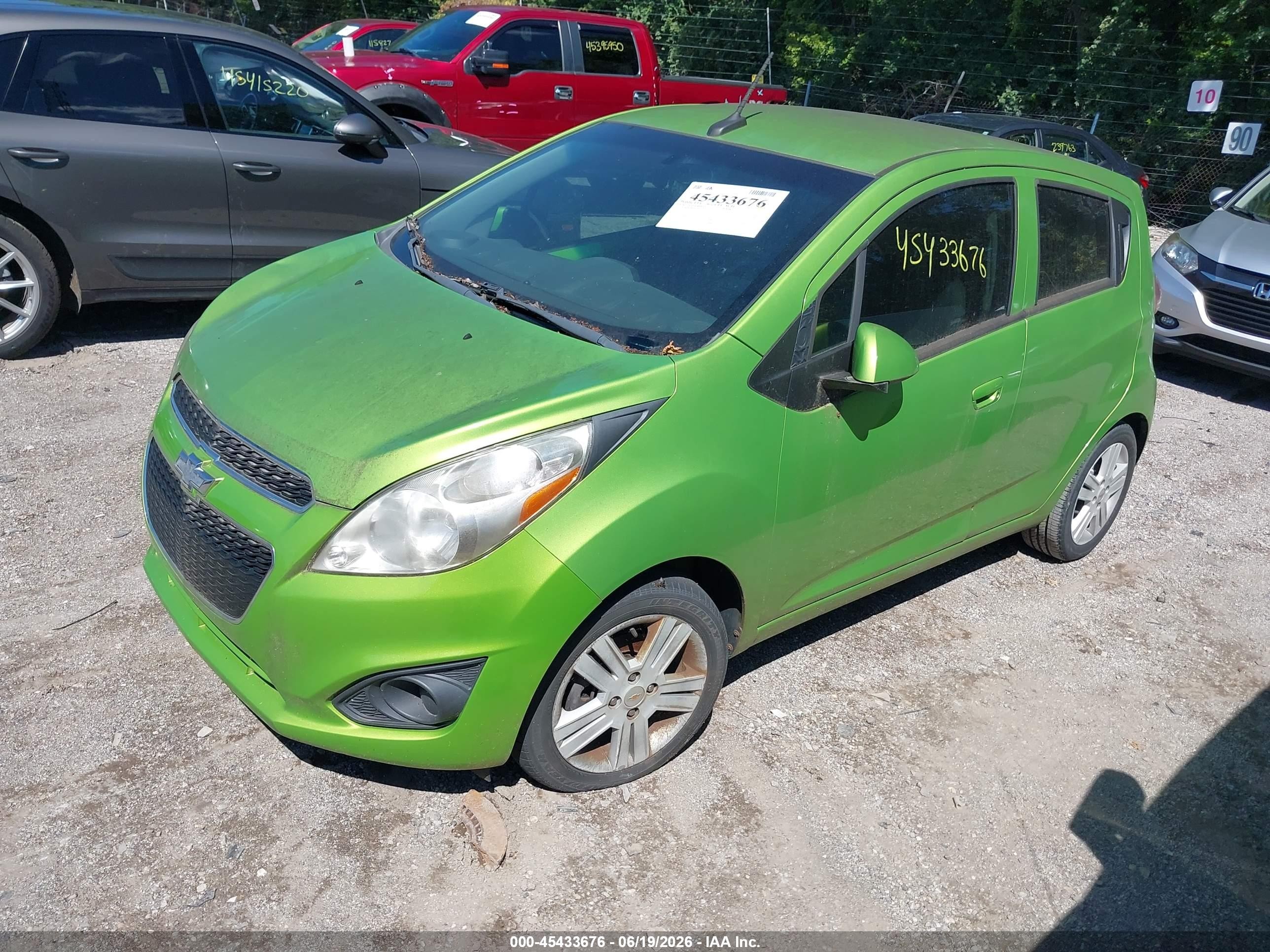 2014 Chevrolet Spark Ls Auto Green vin: KL8CB6S96EC549254