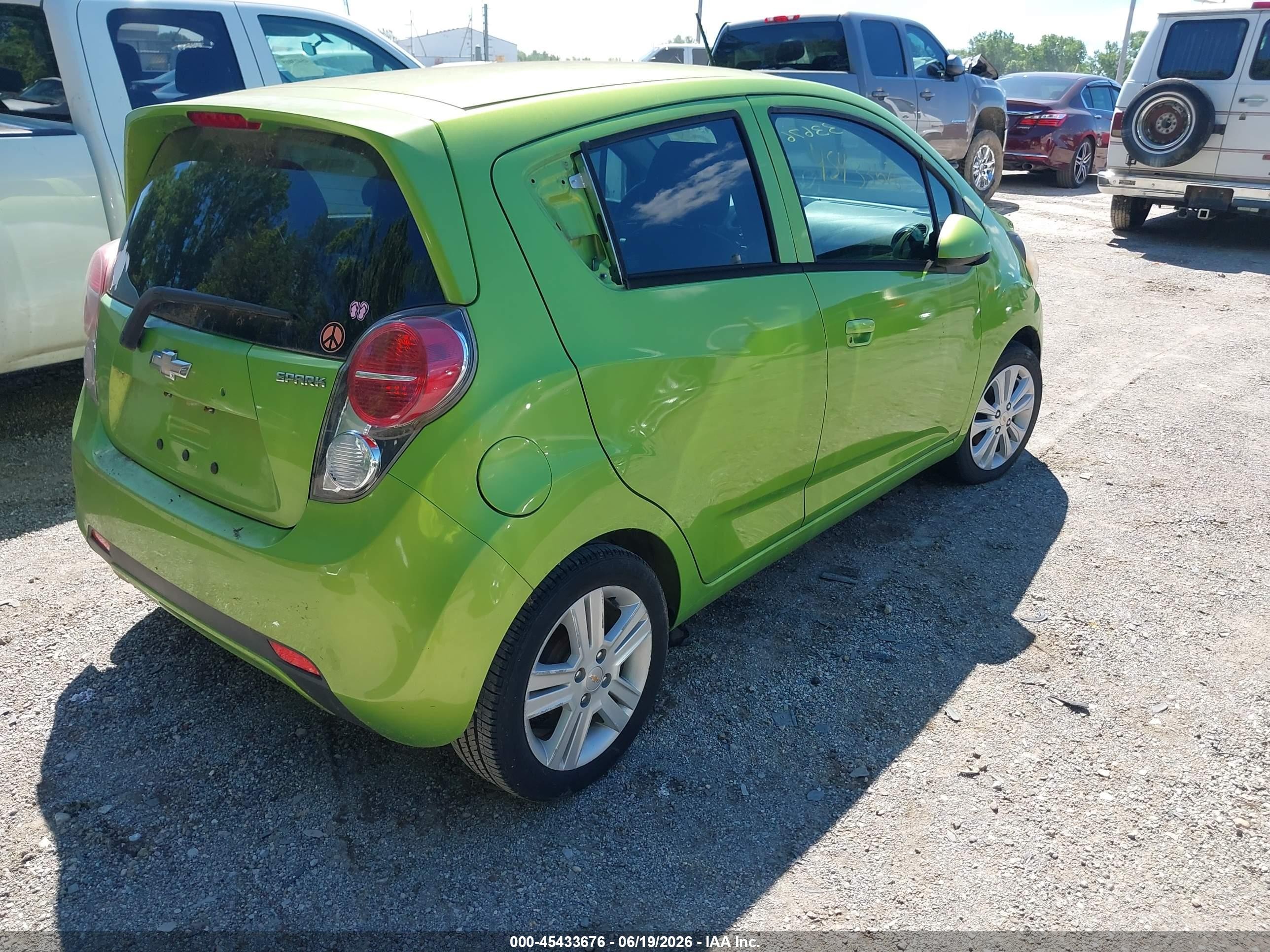 2014 Chevrolet Spark Ls Auto Green vin: KL8CB6S96EC549254