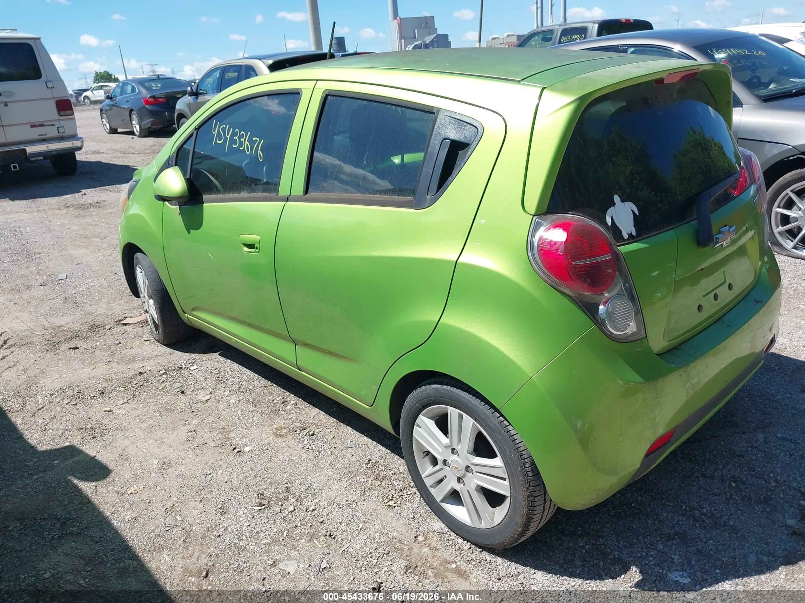 2014 Chevrolet Spark Ls Auto Green vin: KL8CB6S96EC549254