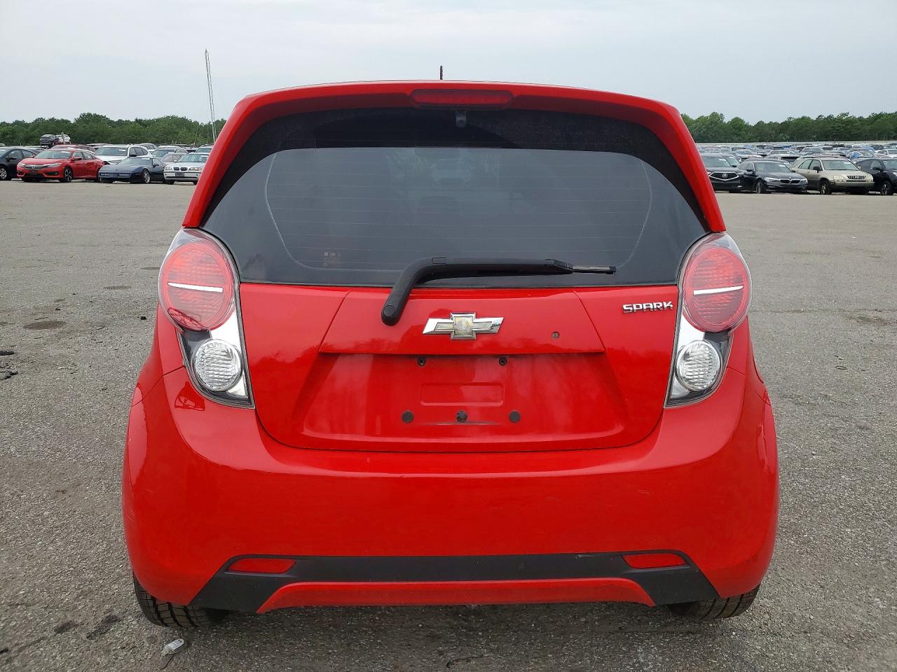 2014 Chevrolet Spark Ls Red vin: KL8CB6S96EC583288