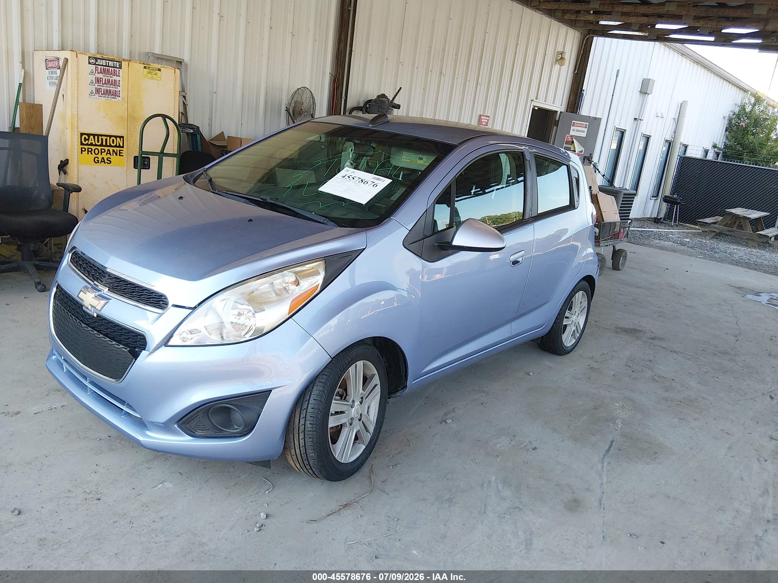 2015 Chevrolet Spark Ls Cvt Blue vin: KL8CB6S96FC712728