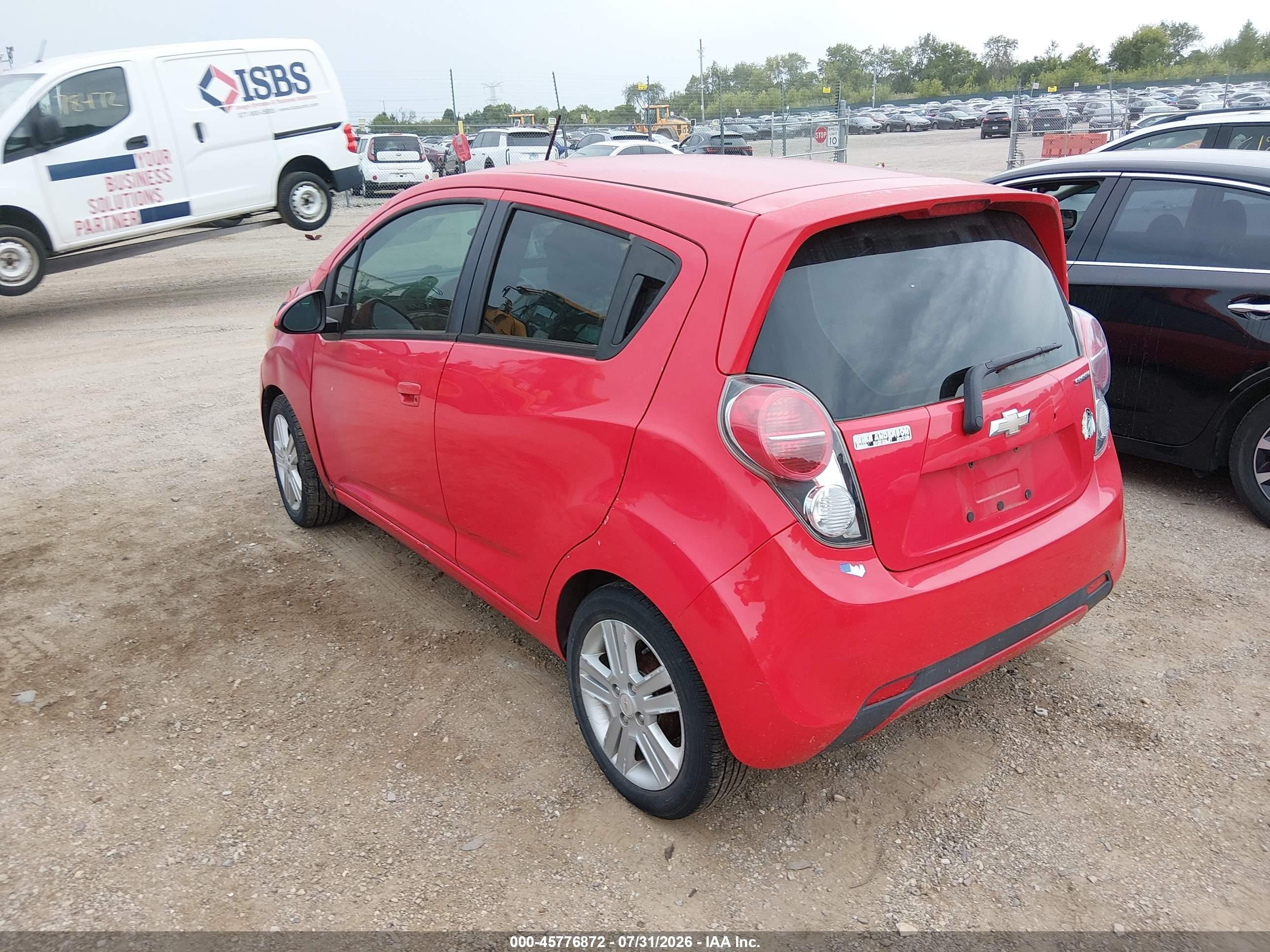 2013 Chevrolet Spark Ls Auto Red vin: KL8CB6S97DC507061