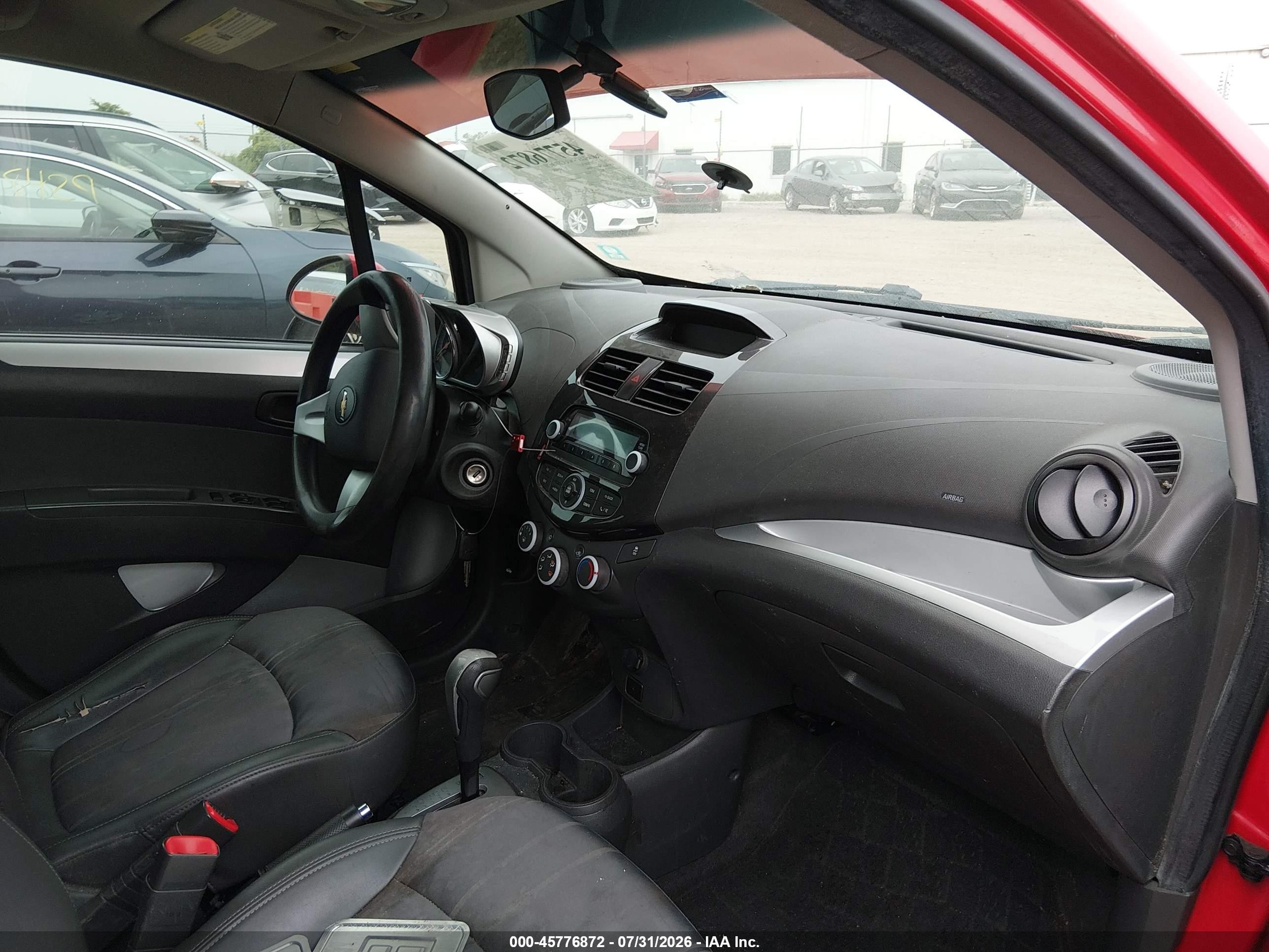 2013 Chevrolet Spark Ls Auto Red vin: KL8CB6S97DC507061