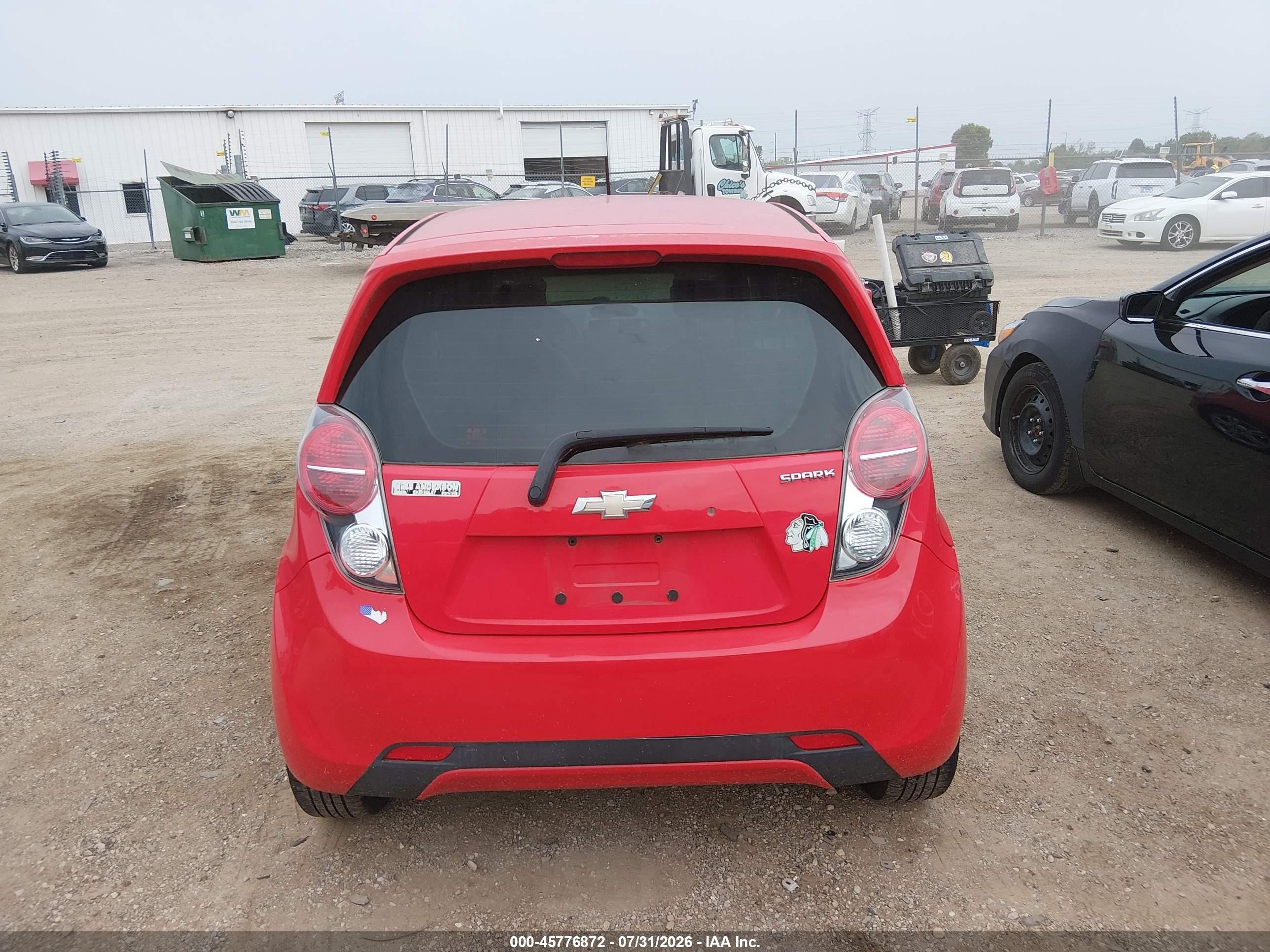 2013 Chevrolet Spark Ls Auto Red vin: KL8CB6S97DC507061