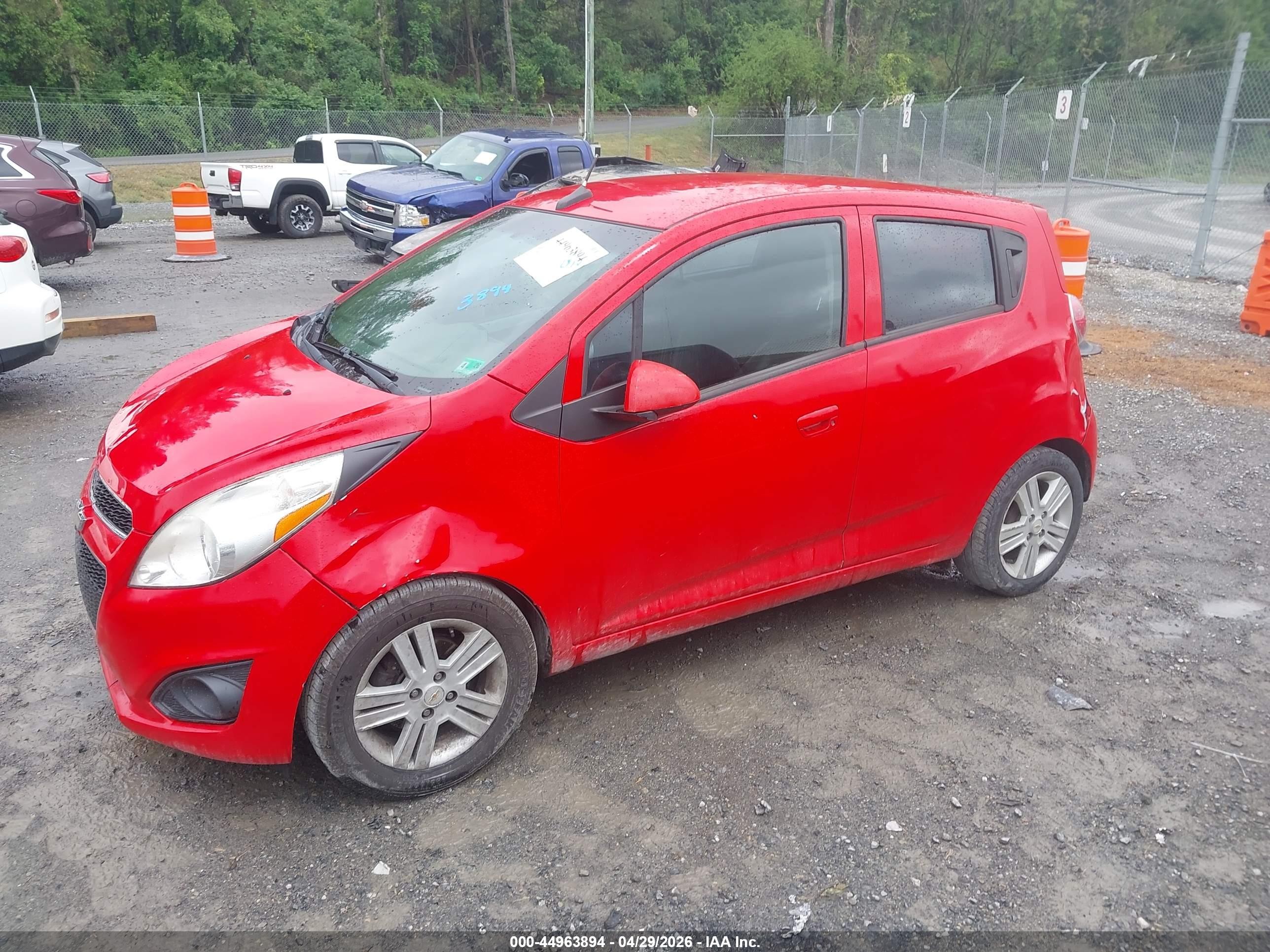 2014 Chevrolet Spark Ls Auto Red vin: KL8CB6S97EC478114