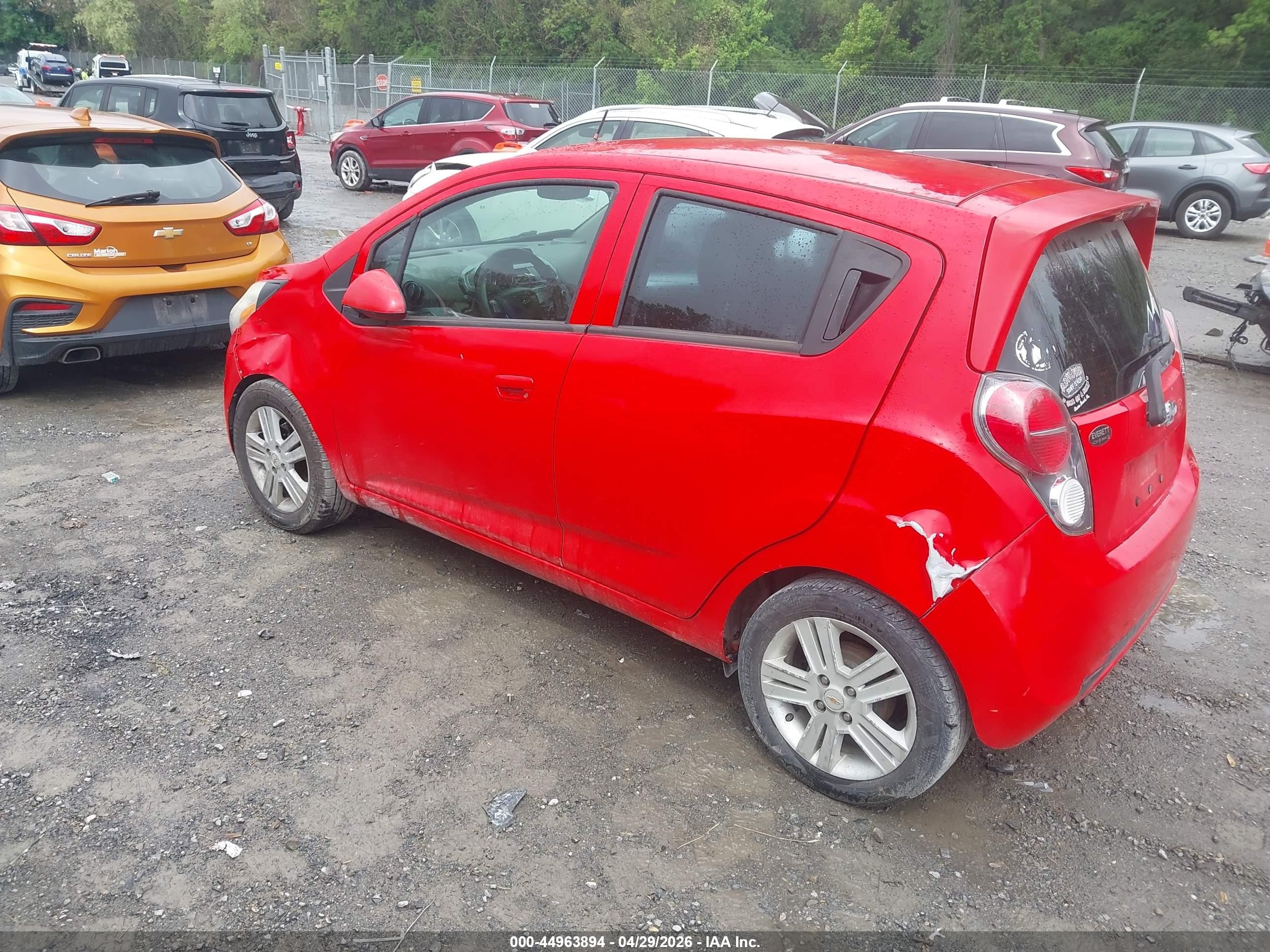 2014 Chevrolet Spark Ls Auto Red vin: KL8CB6S97EC478114