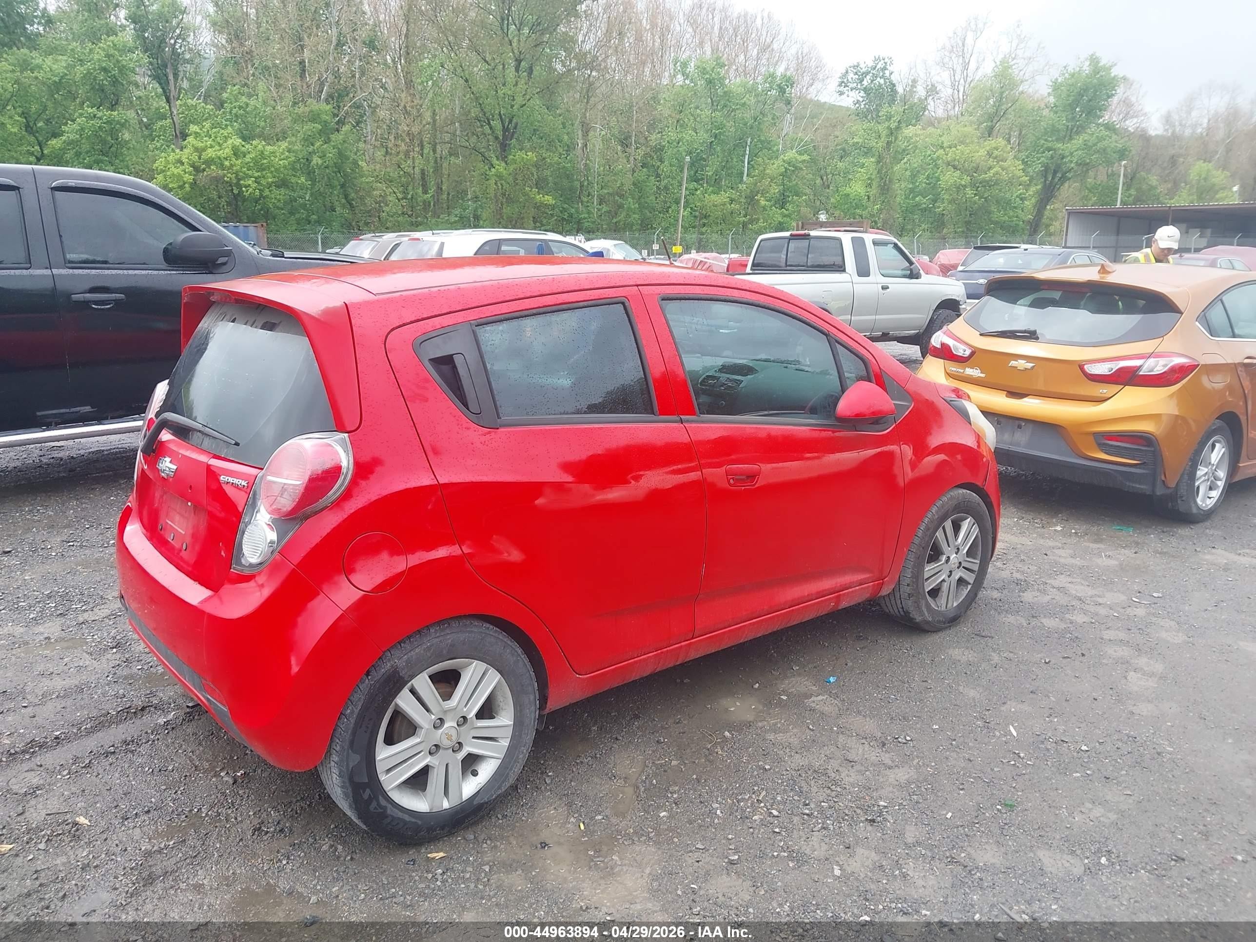 2014 Chevrolet Spark Ls Auto Red vin: KL8CB6S97EC478114