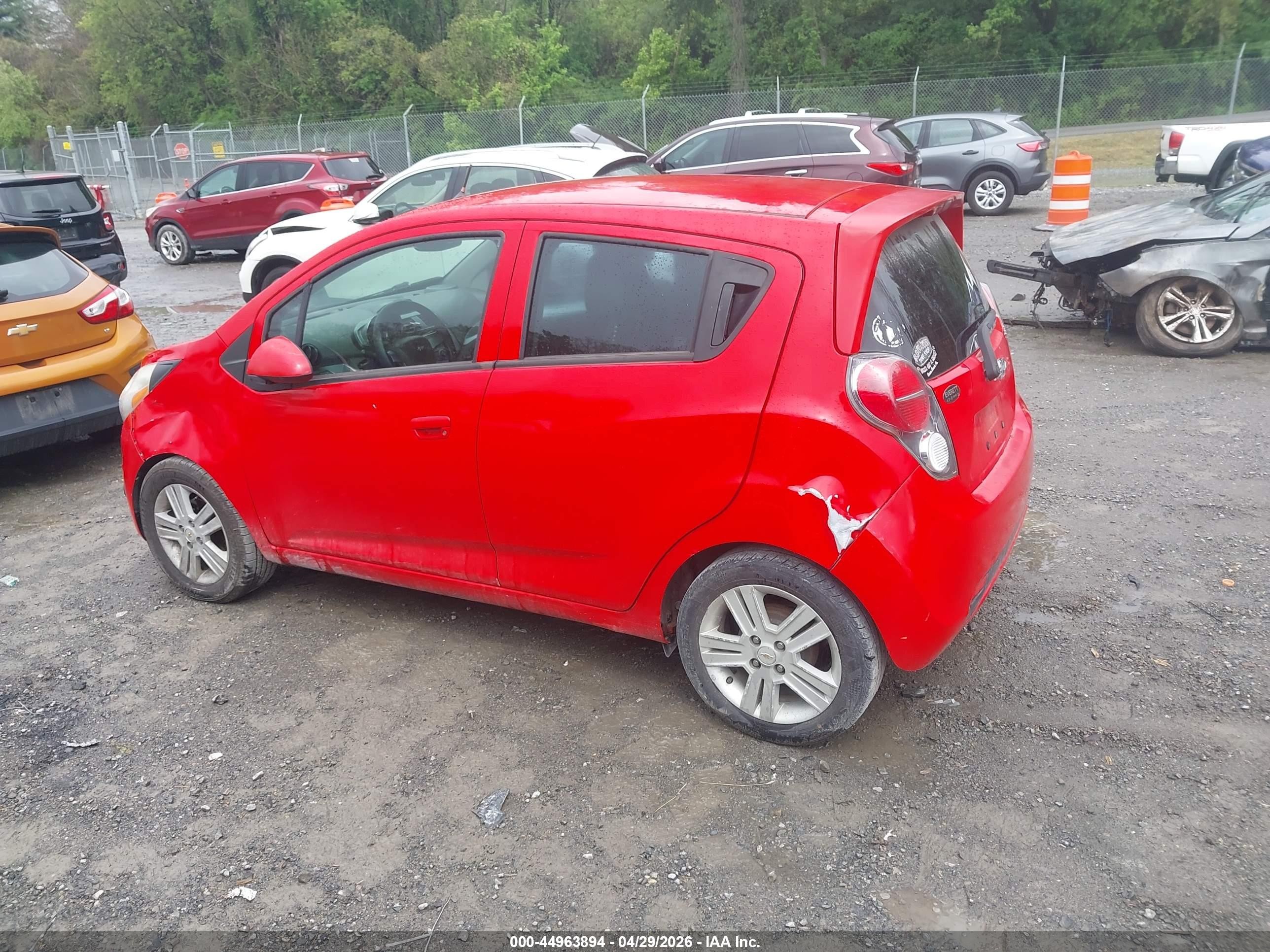 2014 Chevrolet Spark Ls Auto Red vin: KL8CB6S97EC478114