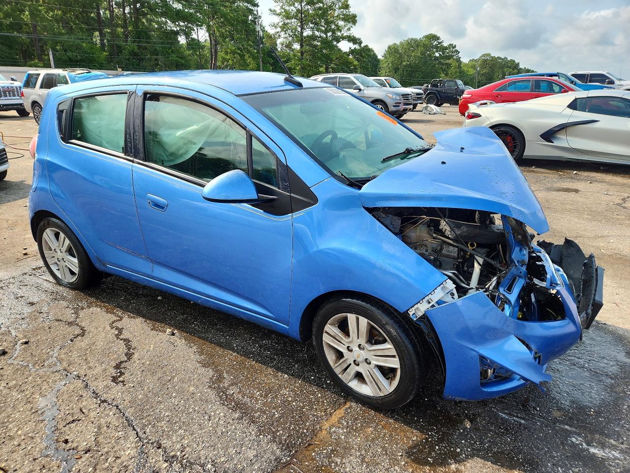 2014 Chevrolet Spark Ls Blue vin: KL8CB6S97EC570033