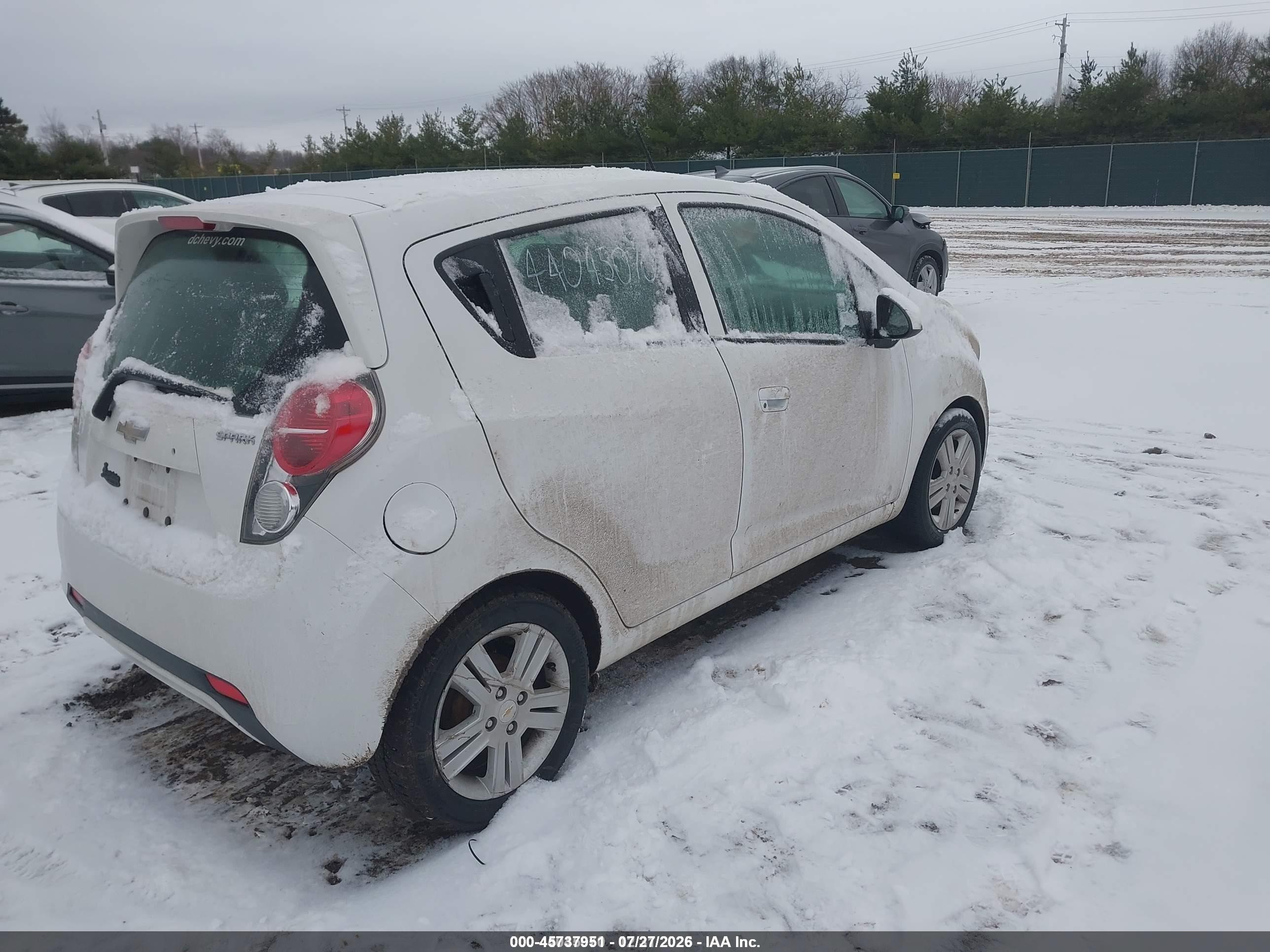 2014 Chevrolet Spark Ls Auto White vin: KL8CB6S97EC575426