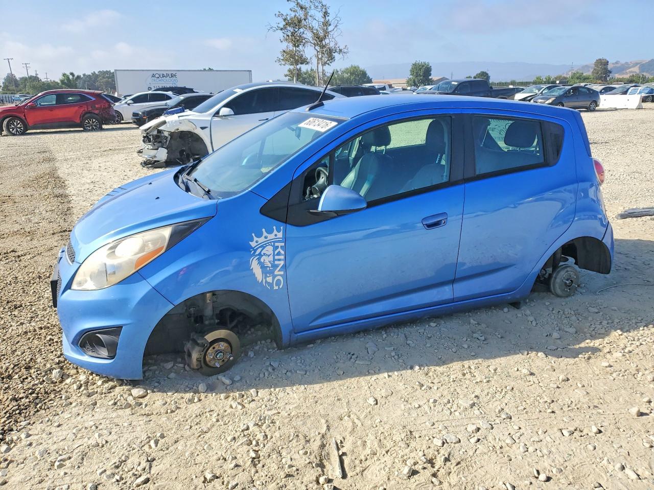 2013 Chevrolet Spark Ls Blue vin: KL8CB6S98DC503553