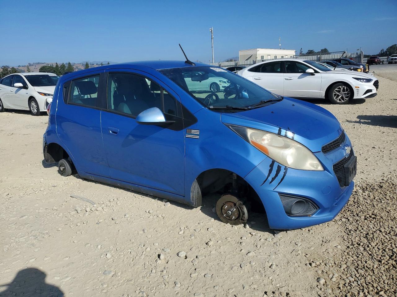 2013 Chevrolet Spark Ls Blue vin: KL8CB6S98DC503553