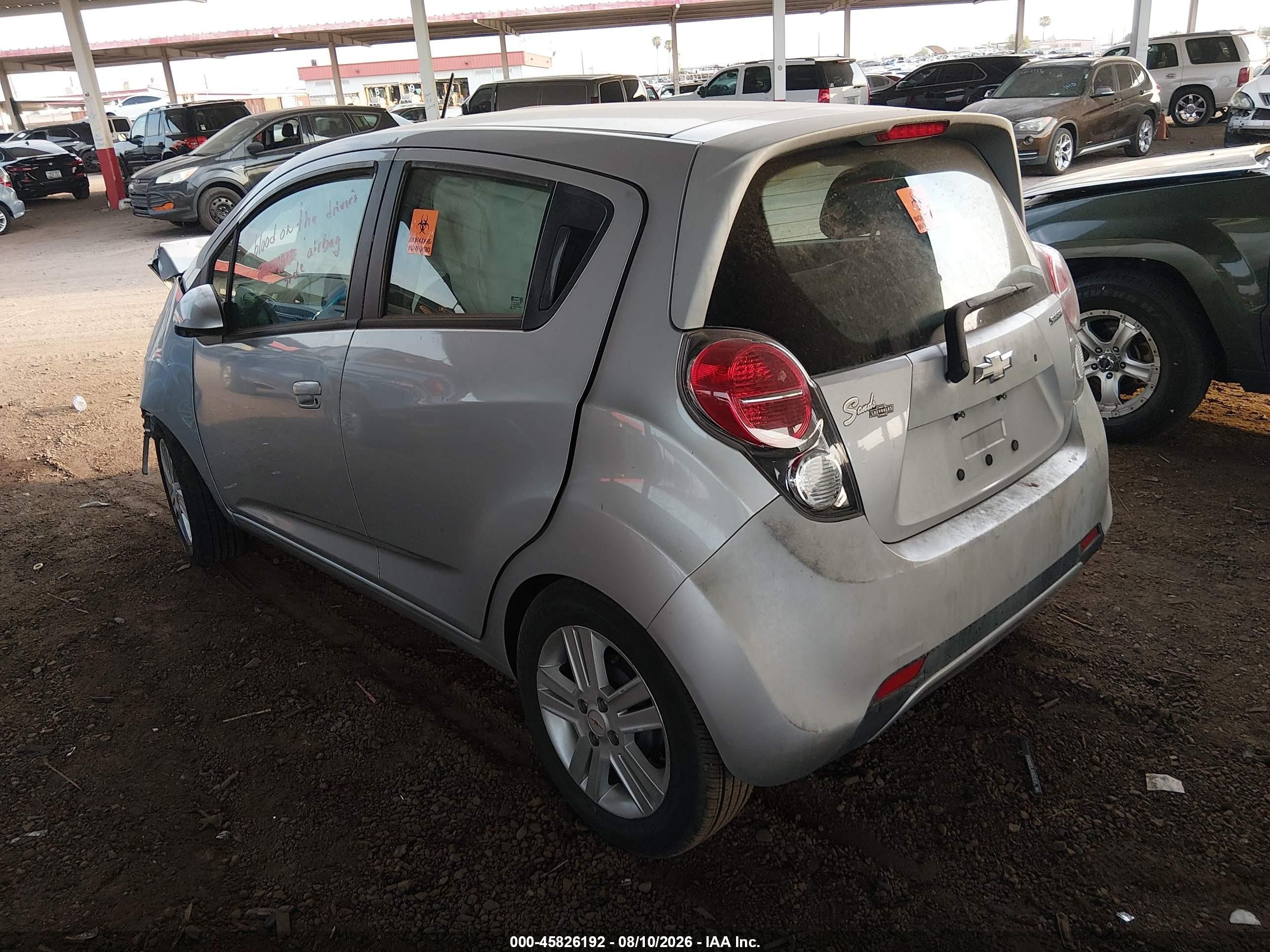2014 Chevrolet Spark Ls Auto Gray vin: KL8CB6S98EC421310