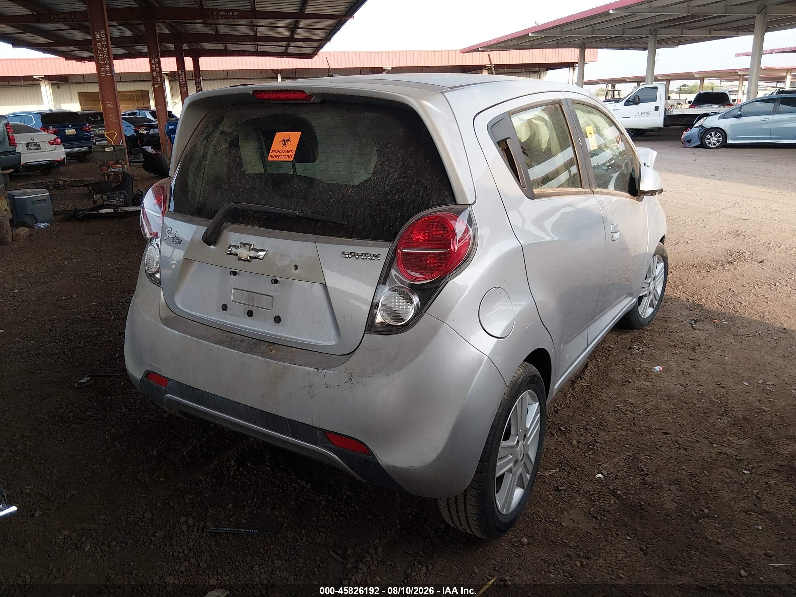 2014 Chevrolet Spark Ls Auto Gray vin: KL8CB6S98EC421310