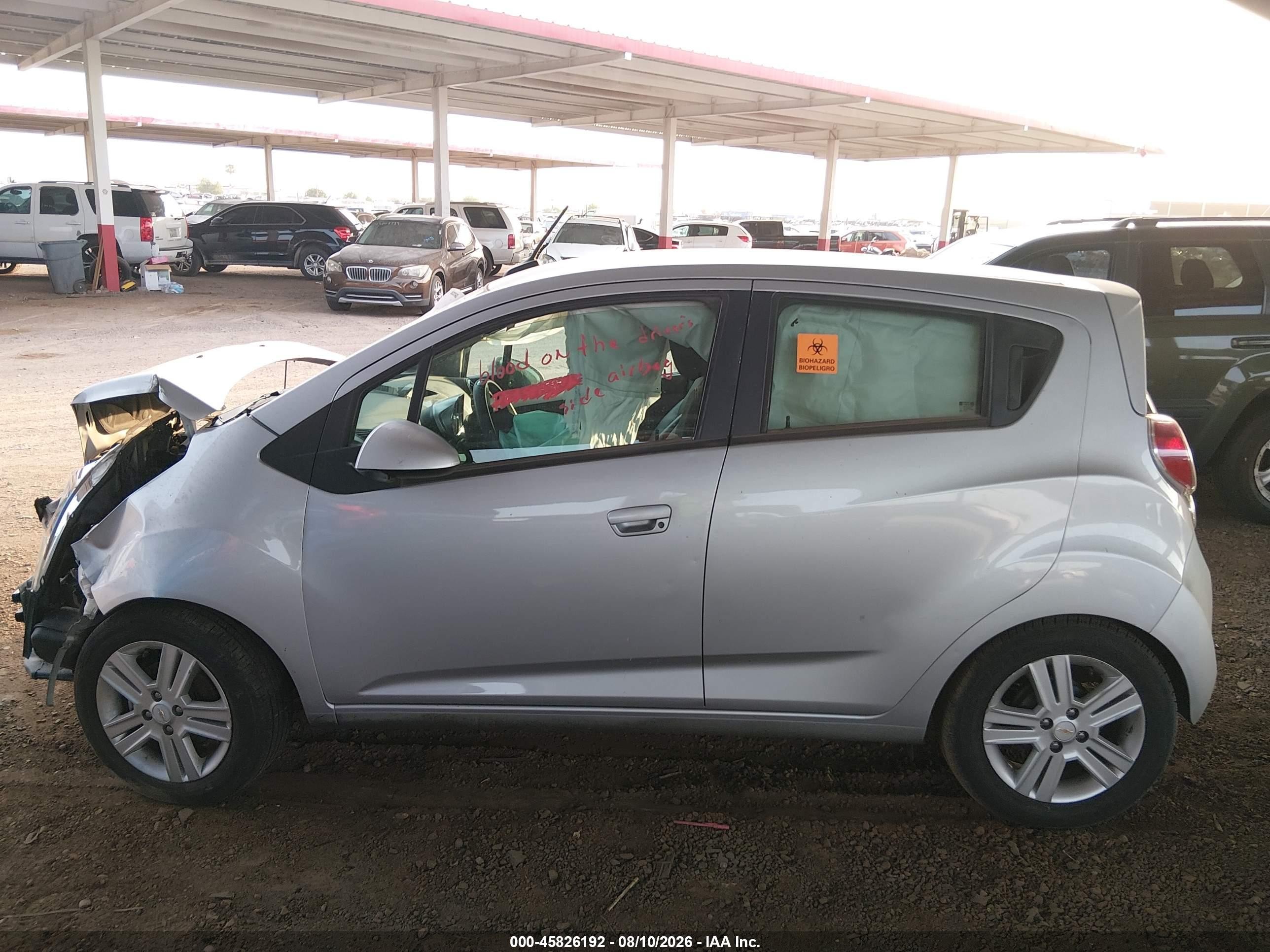 2014 Chevrolet Spark Ls Auto Gray vin: KL8CB6S98EC421310