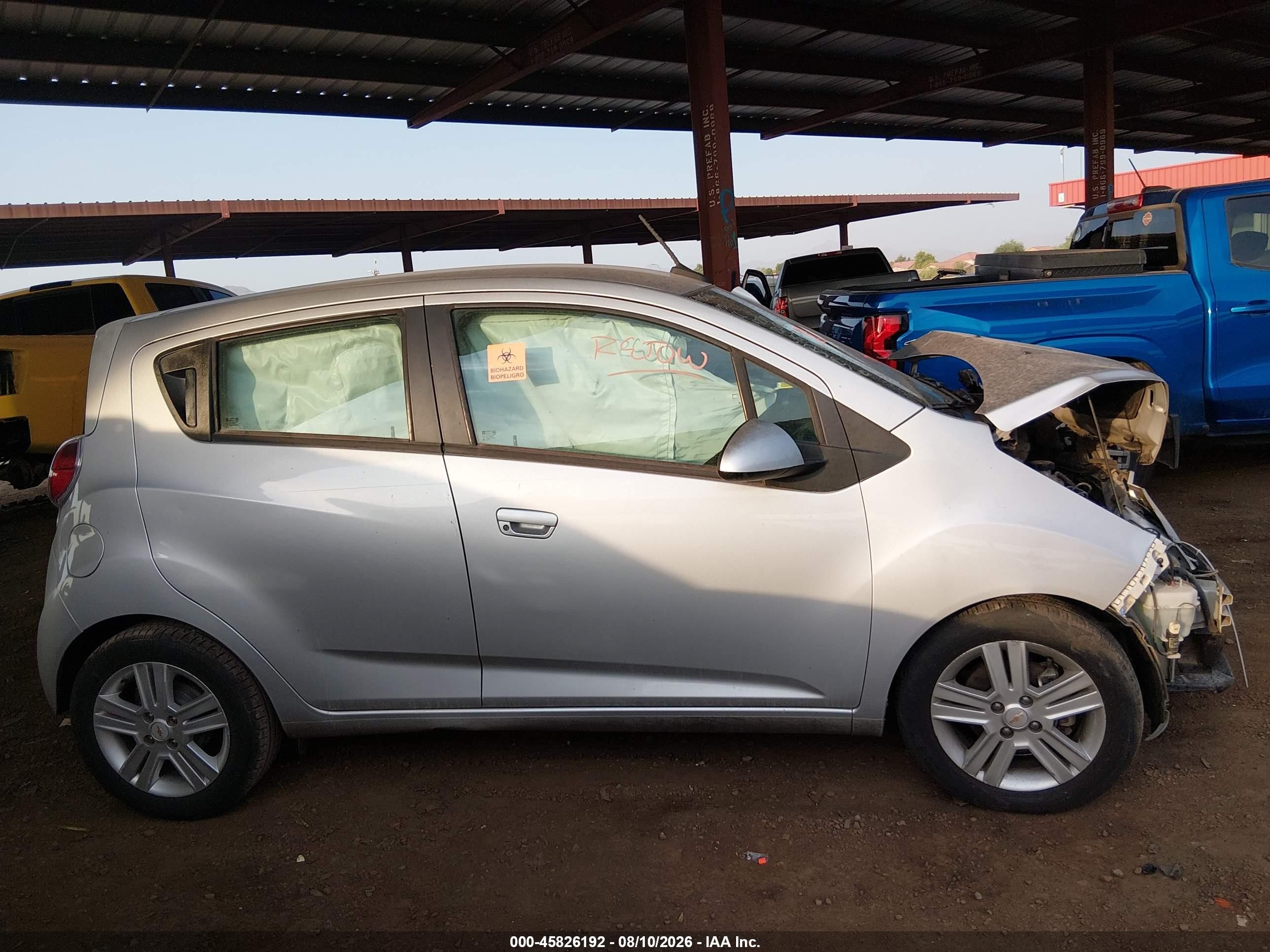 2014 Chevrolet Spark Ls Auto Gray vin: KL8CB6S98EC421310
