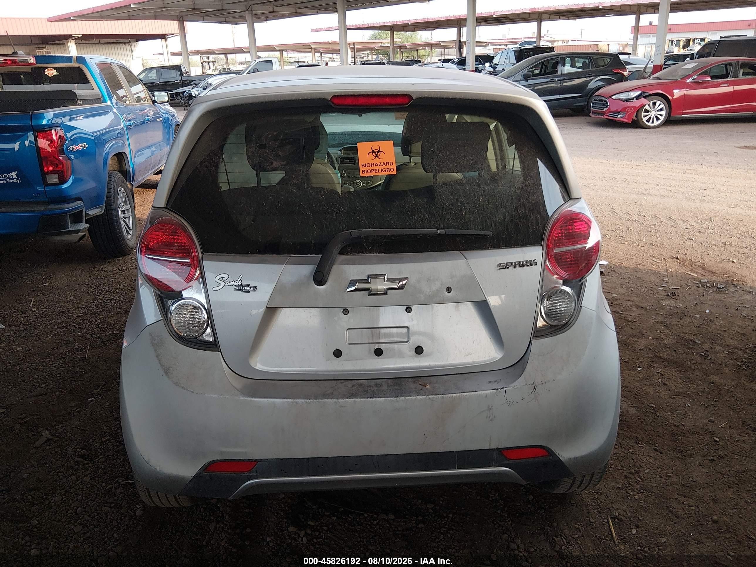 2014 Chevrolet Spark Ls Auto Gray vin: KL8CB6S98EC421310