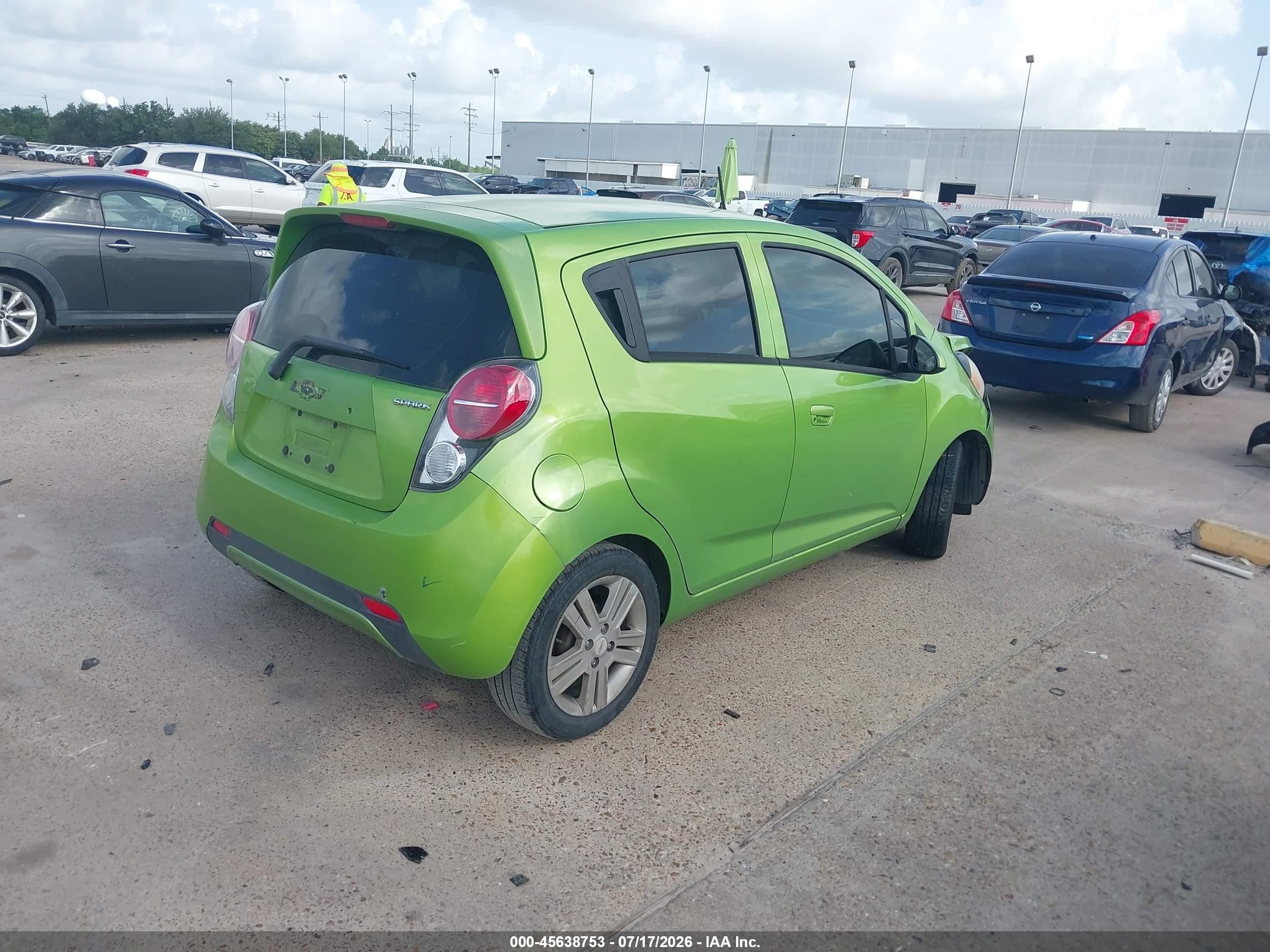 2014 Chevrolet Spark Ls Auto Green vin: KL8CB6S98EC498999