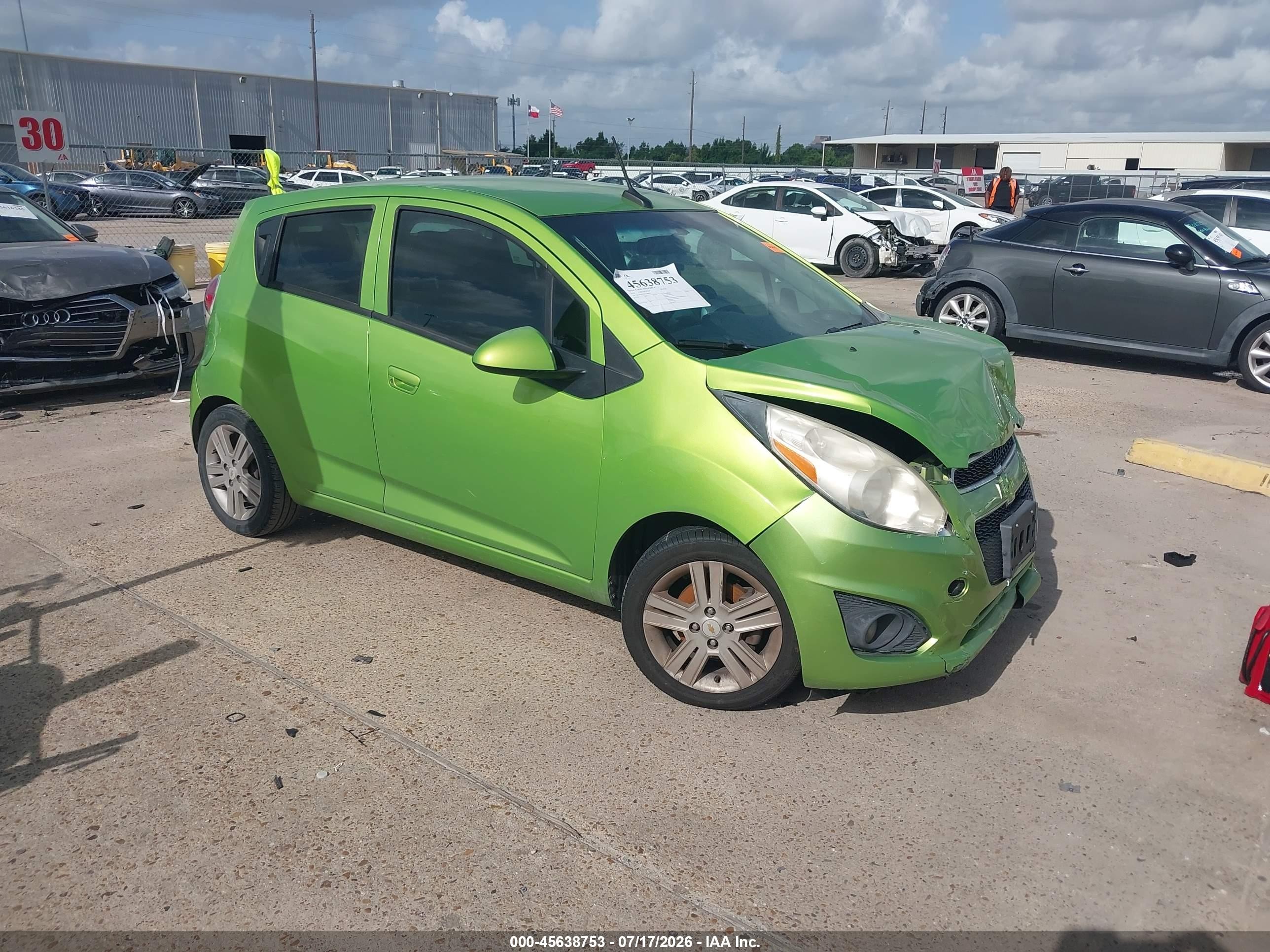 2014 Chevrolet Spark Ls Auto Green vin: KL8CB6S98EC498999
