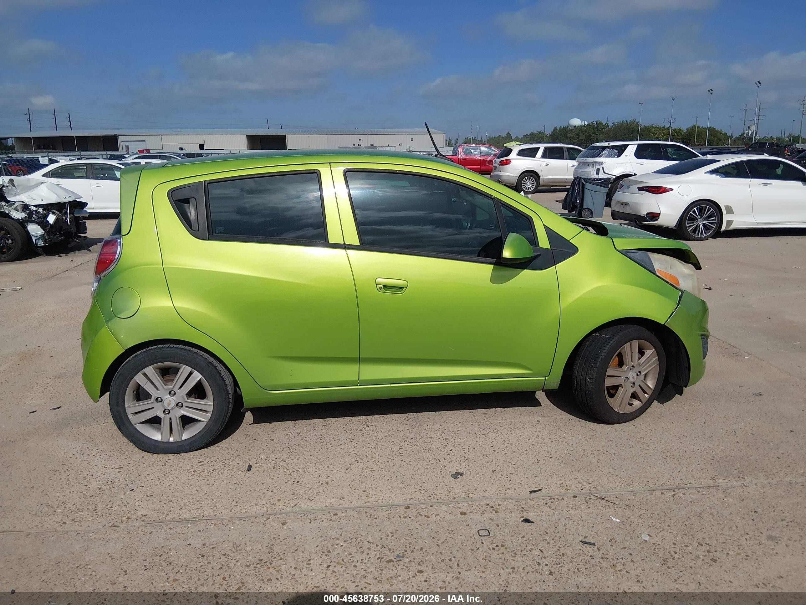 2014 Chevrolet Spark Ls Auto Green vin: KL8CB6S98EC498999